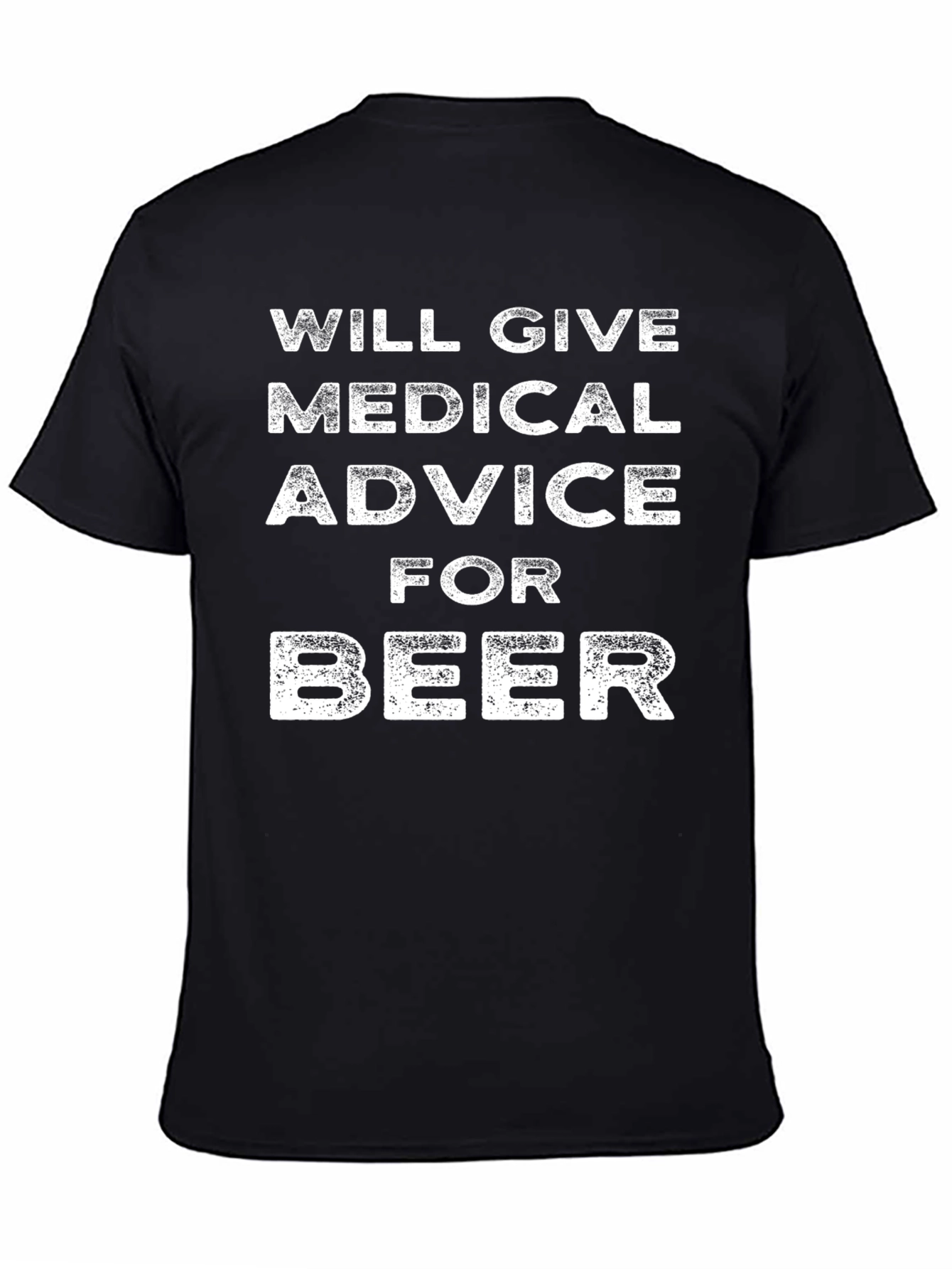 Black Medical Advice for Beer Graphic T-Shirt view 4