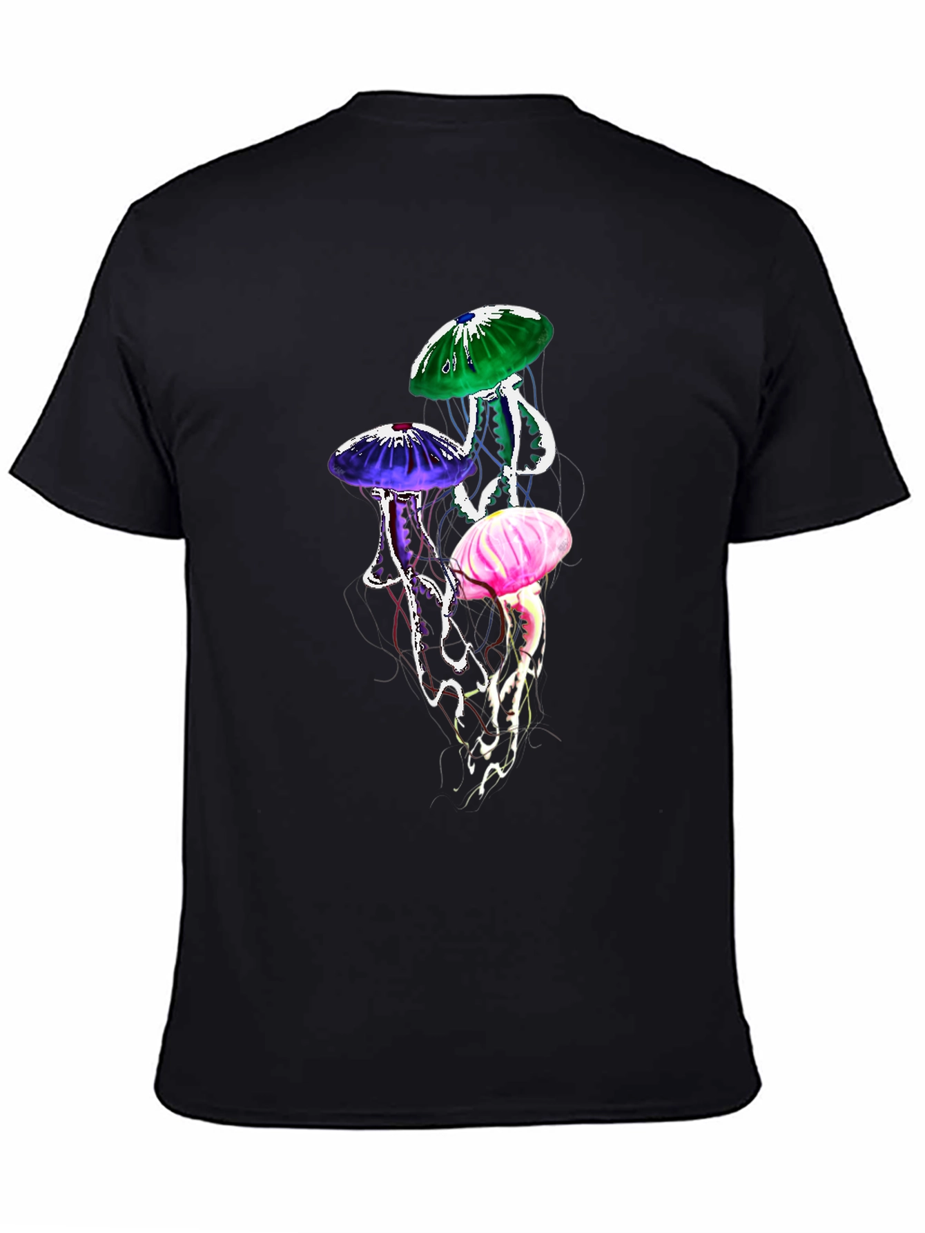 Black Jellyfish Graphic Tee - Unique Design view 4
