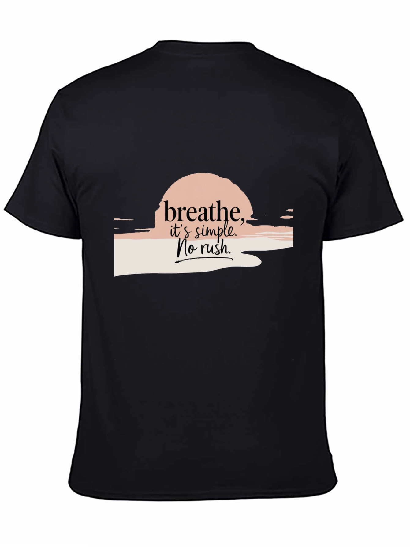 Black Breathe Simple Graphic Tee - Relaxed Fit view 4