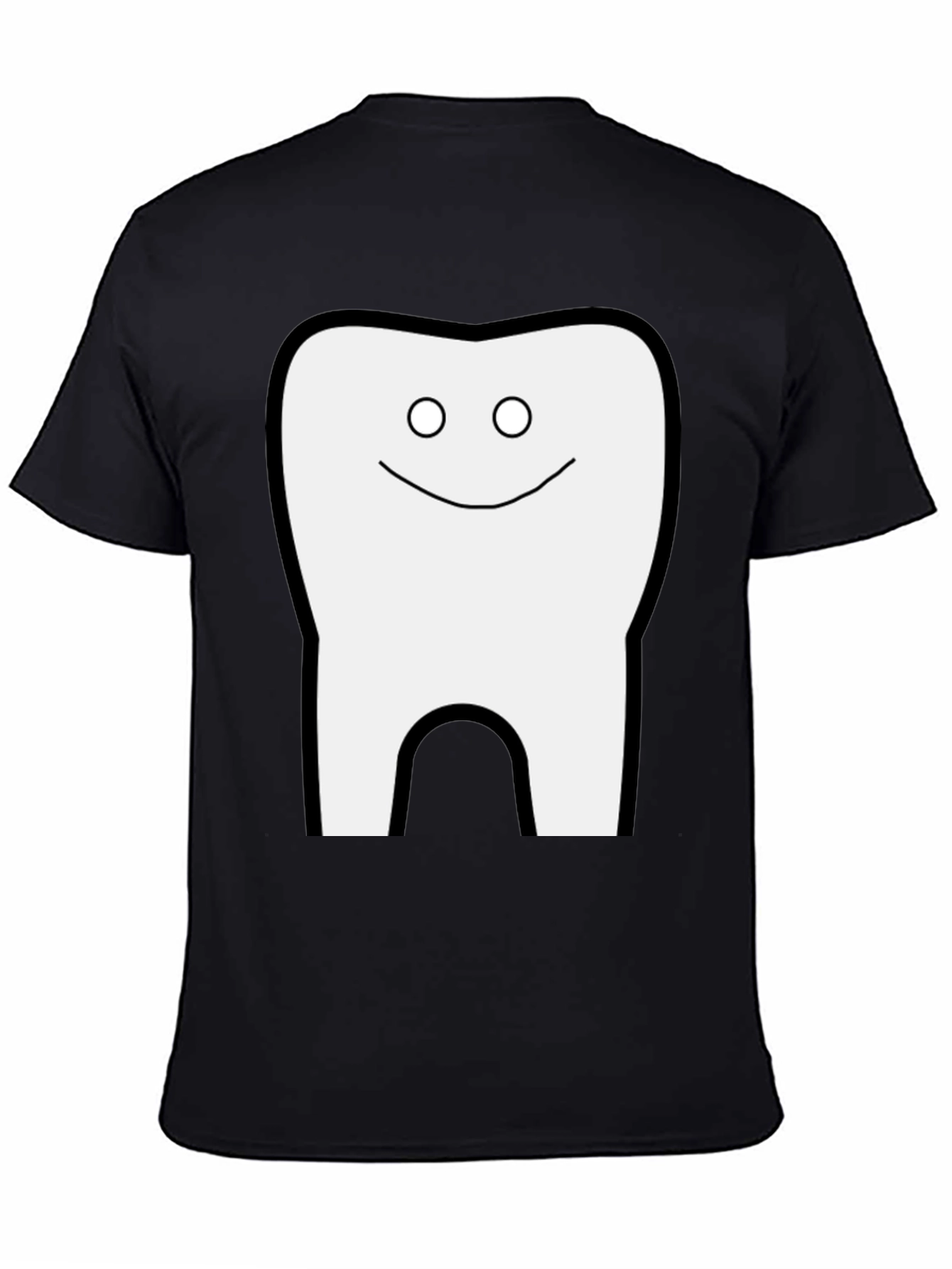 Black Funny Tooth Graphic Black T-Shirt view 4