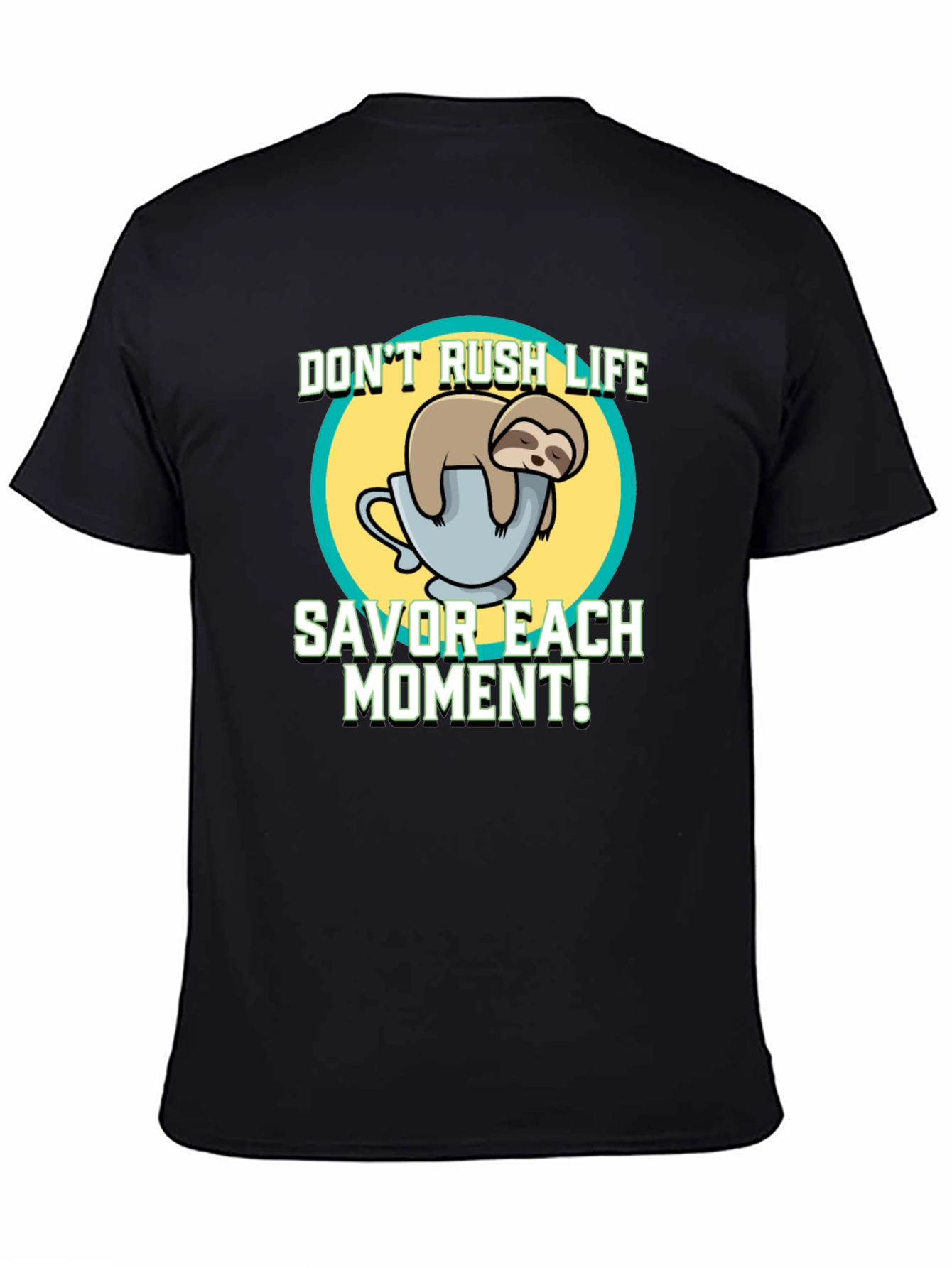 Black Sloth Savor the Moment T-Shirt - Relaxed Fit view 4