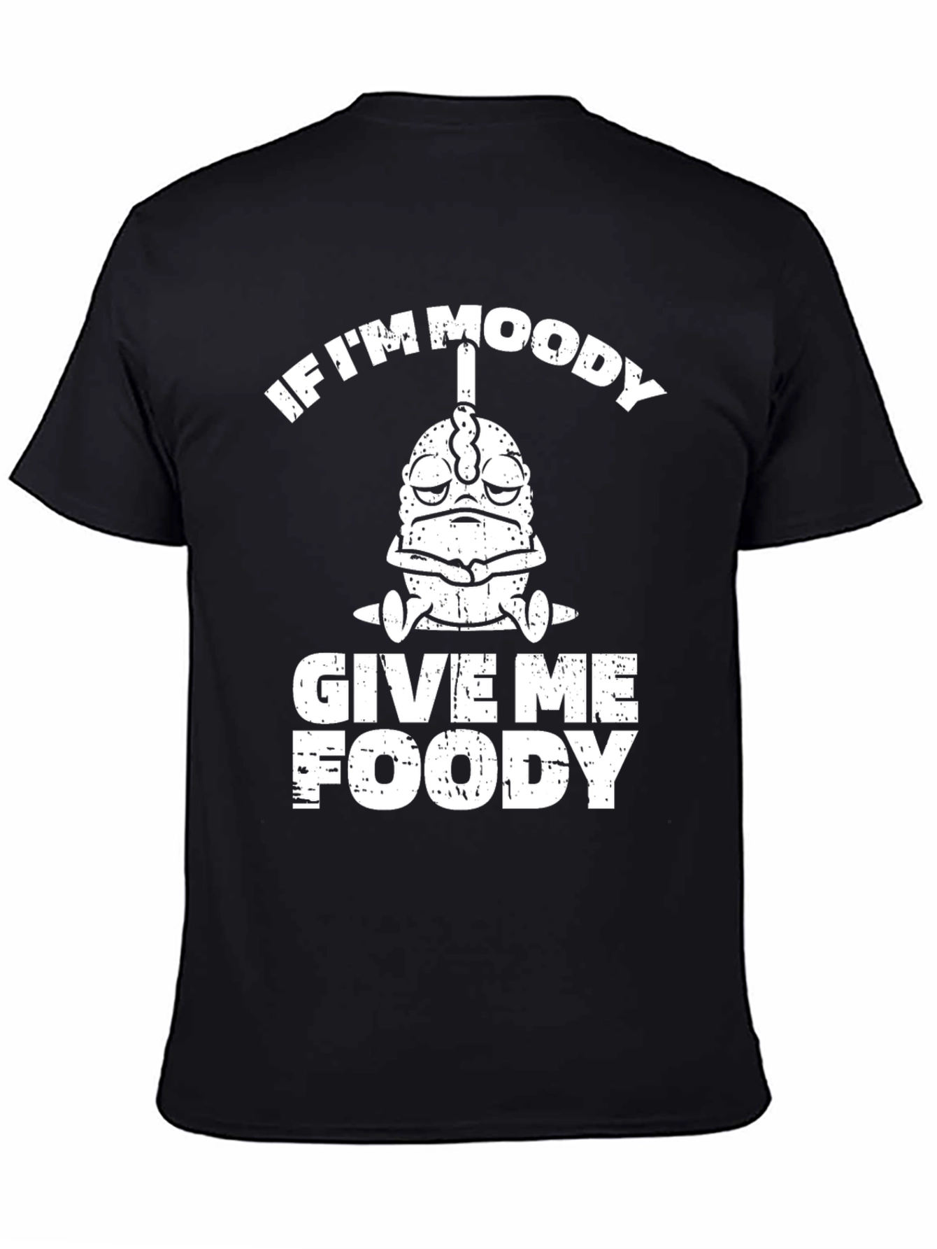 Black Moody Foody T-Shirt - Funny Graphic Tee view 4