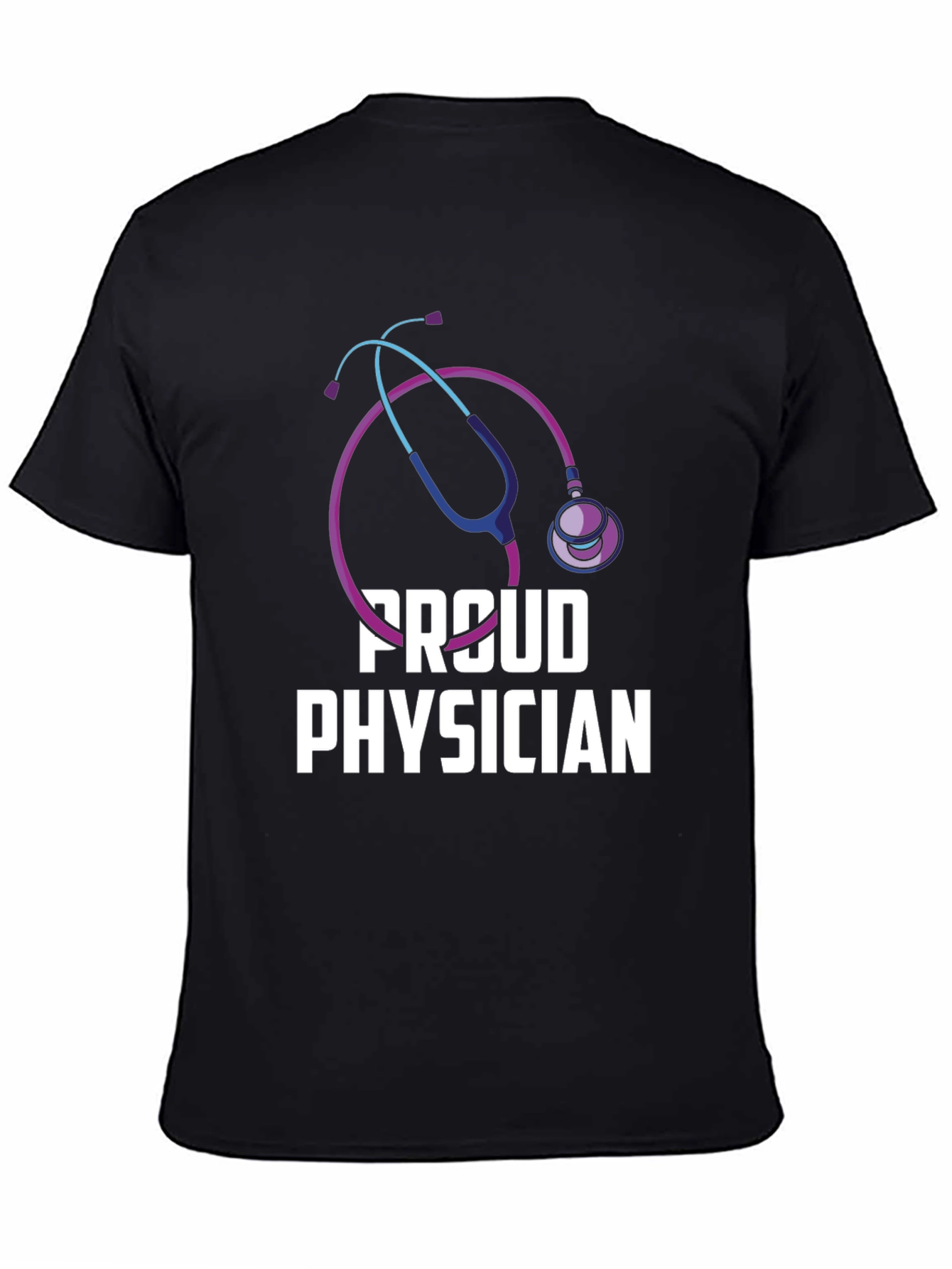 Black Proud Physician Black T-Shirt view 4