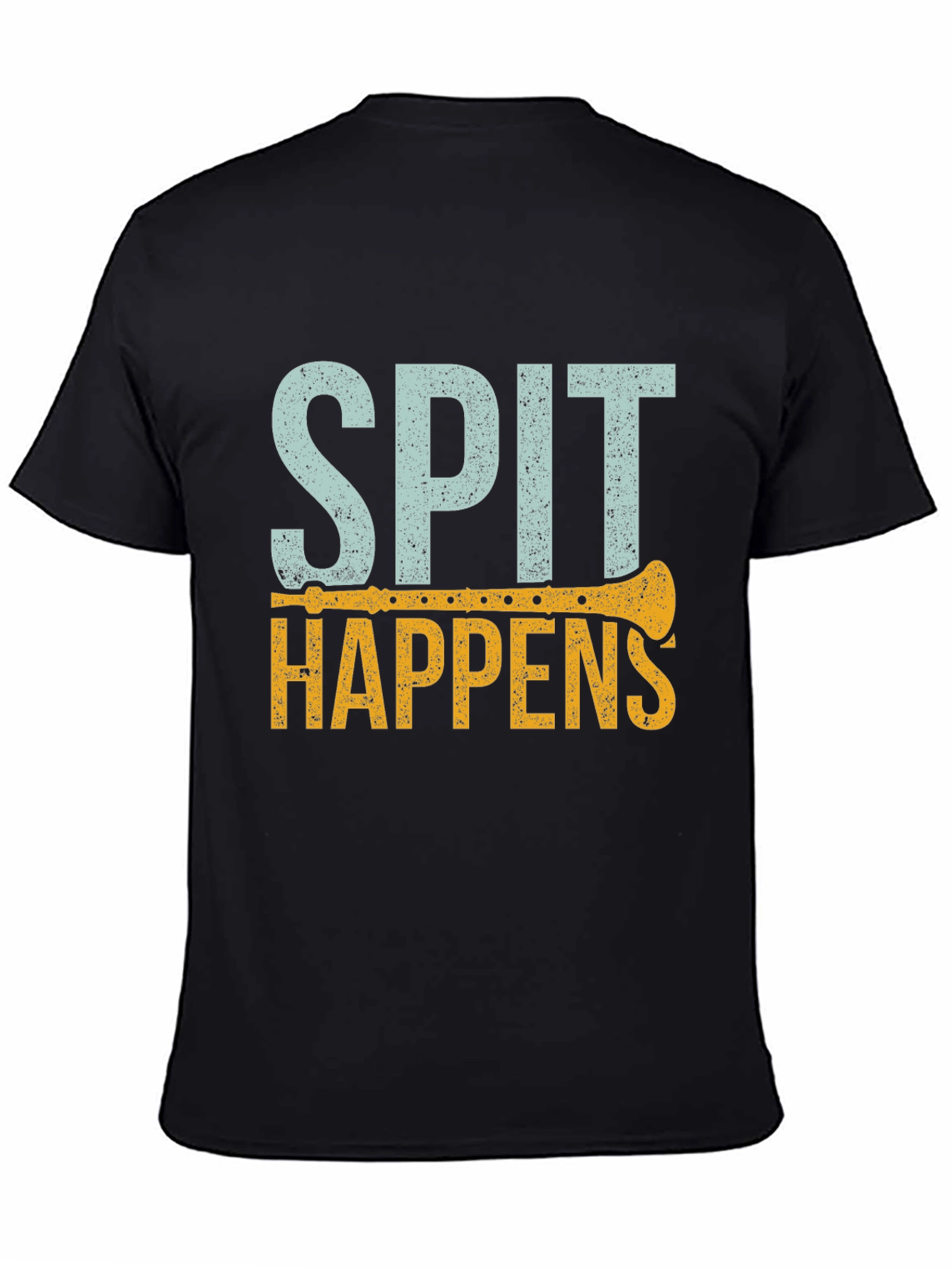 Black Spit Happens T-Shirt | Funny Music Lover Tee view 4