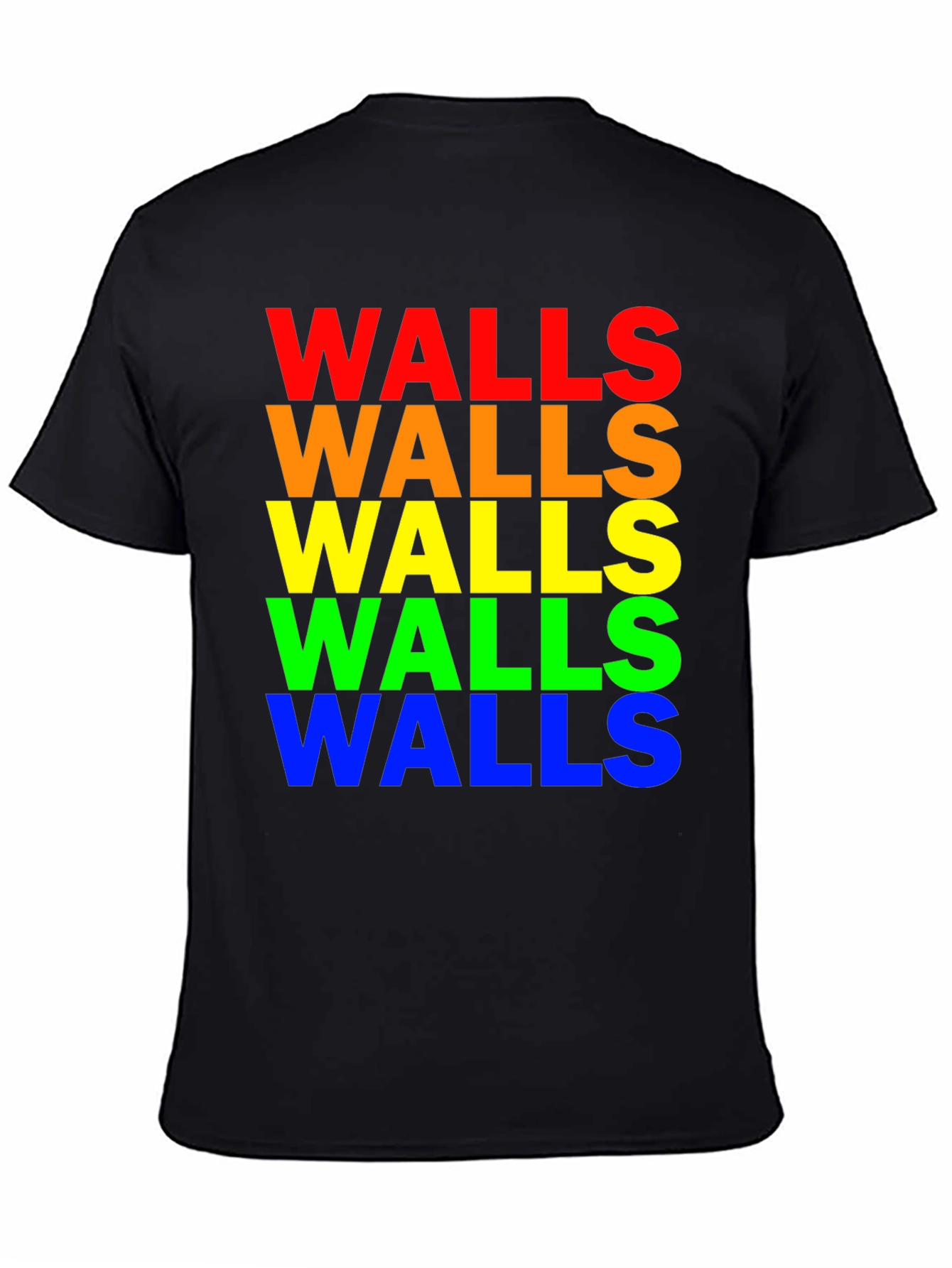 Black Rainbow "Walls" Graphic T-Shirt view 4