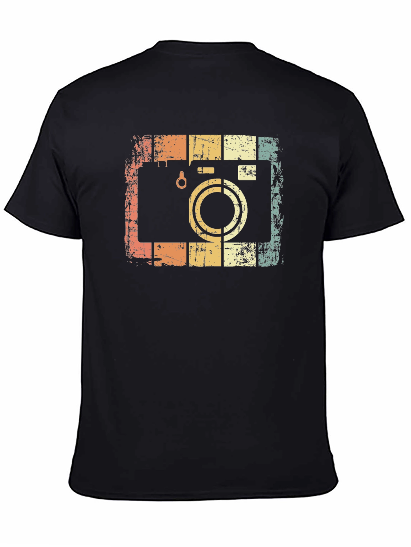 Black Retro Camera Graphic T-Shirt - Vintage Style Tee view 4