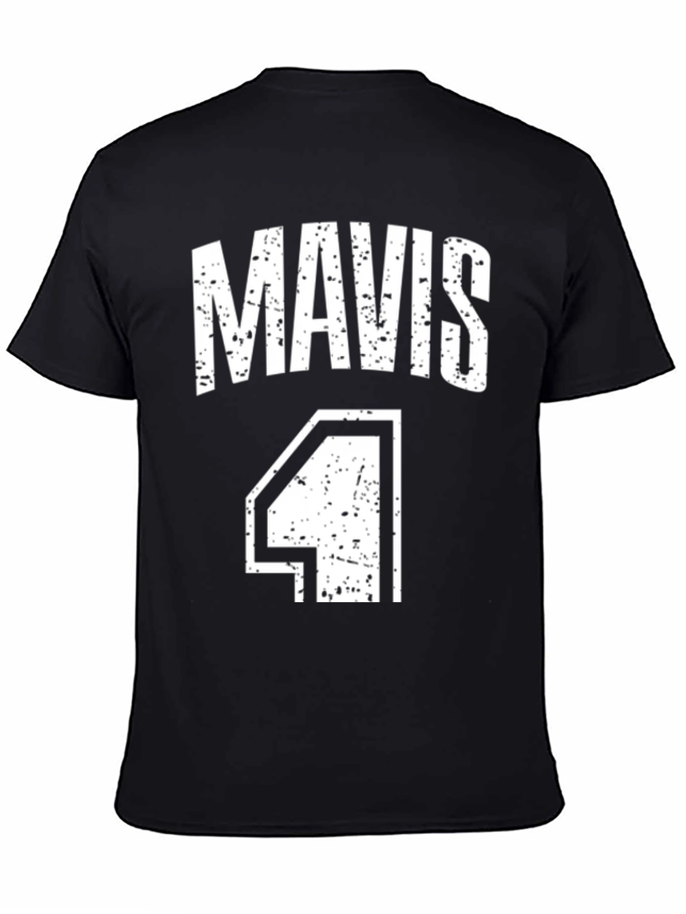 Black Mavis Number 4 Black T-Shirt view 4