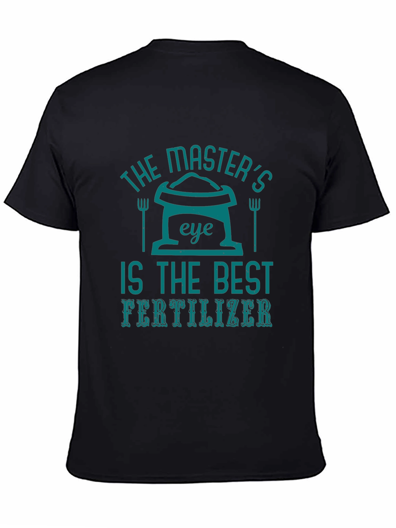 Black Master's Eye Fertilizer T-Shirt - Black Cotton Tee view 4