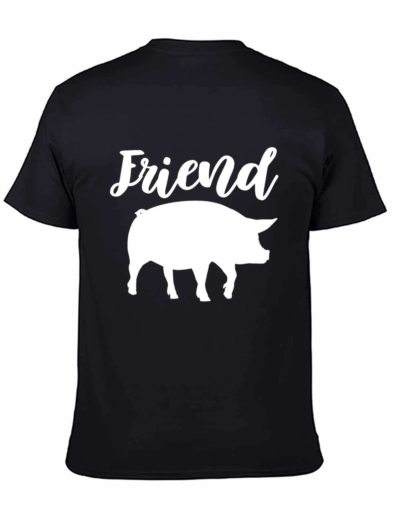 Black Pig Friend Graphic T-Shirt view 4