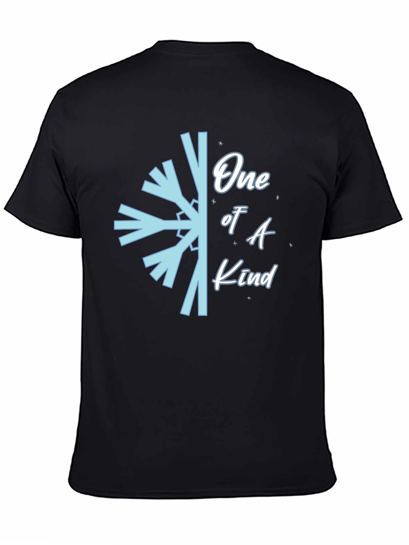 Black One of A Kind Snowflake Graphic Tee view 4