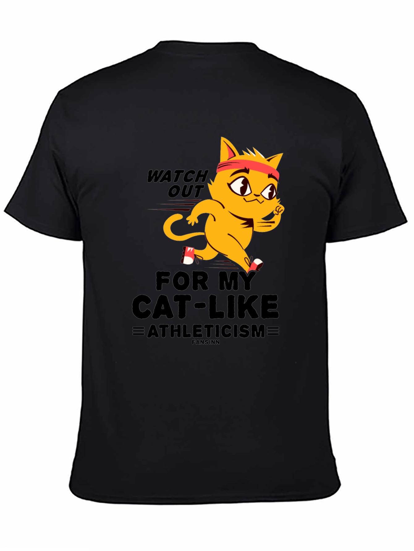 Black Cat-Like Athleticism T-Shirt view 4