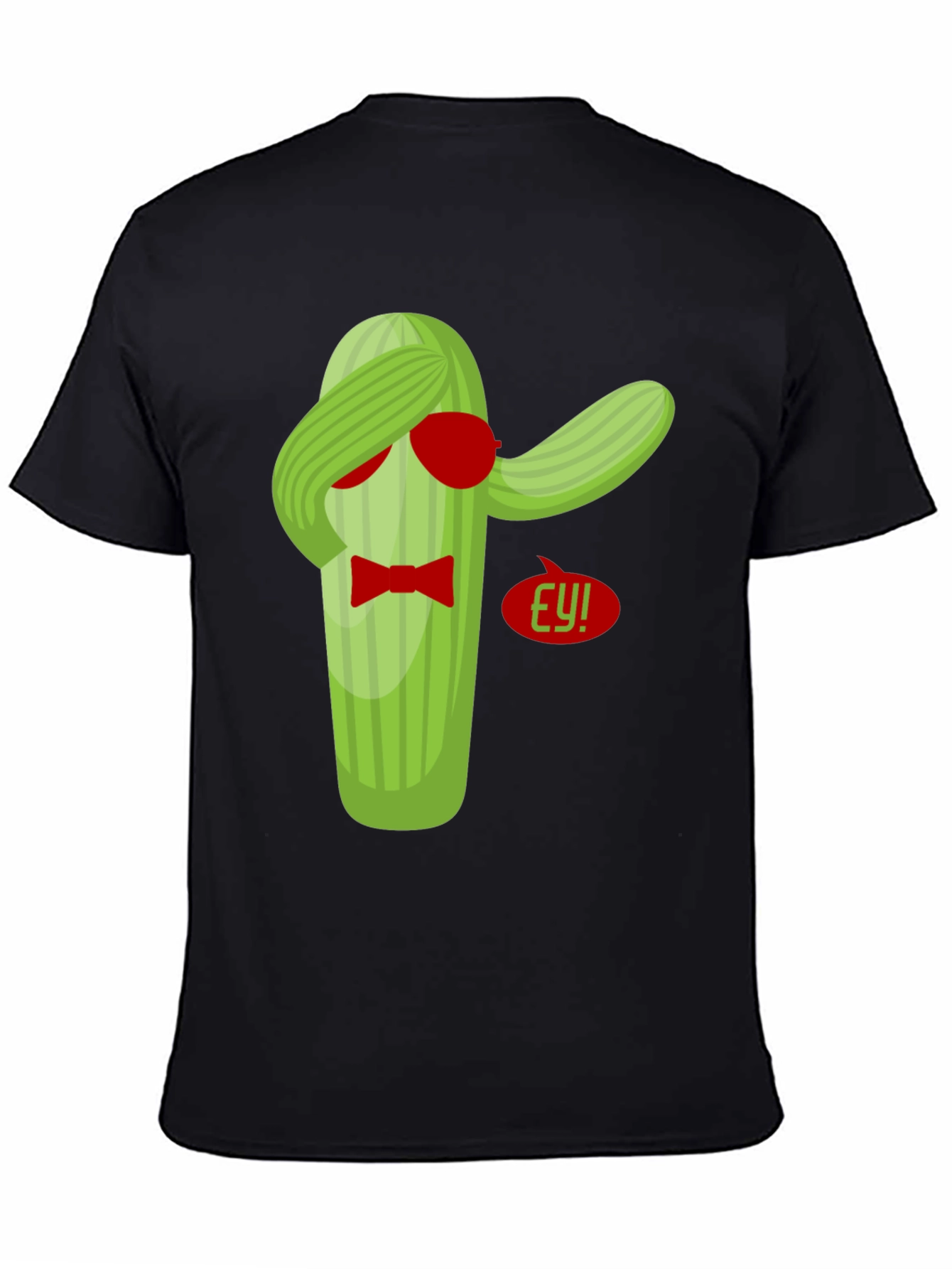 Black Dabbing Cactus T-Shirt - Funny Novelty Tee view 4