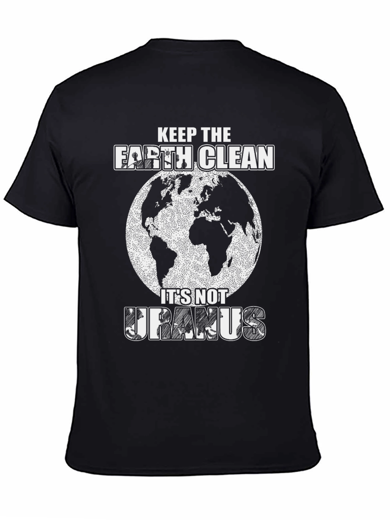 Black Keep the Earth Clean Graphic Tee - Save the Planet view 4