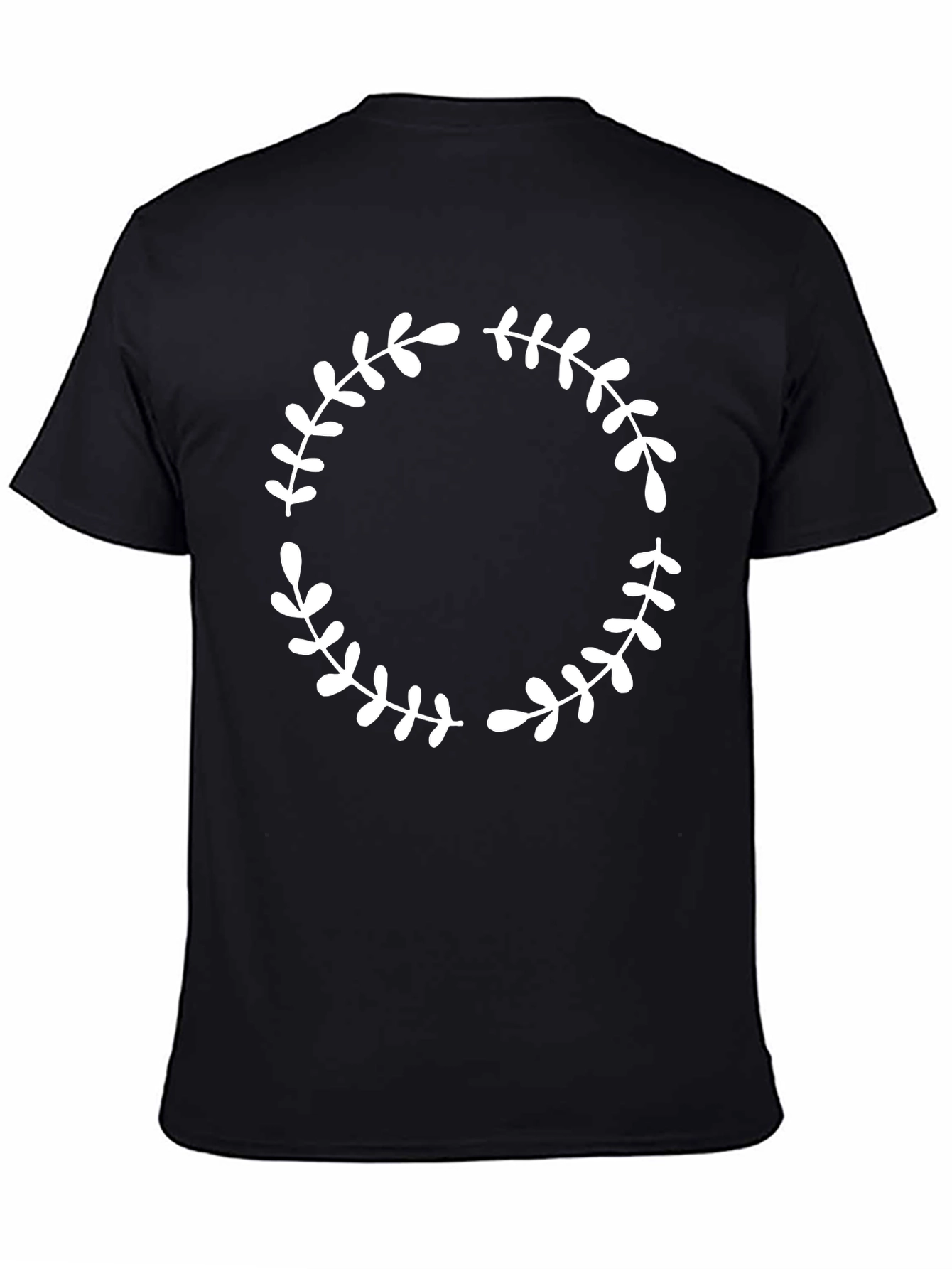 Black Wreath Graphic Black T-Shirt view 4