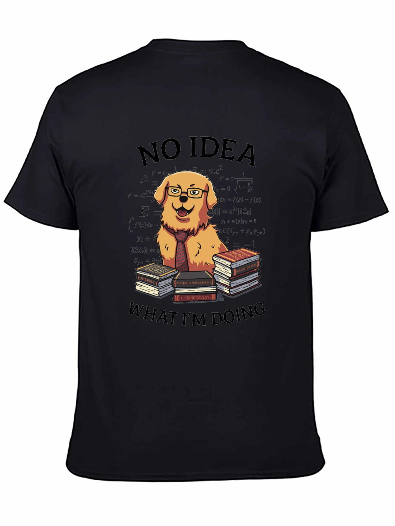 Black Funny Dog T-Shirt - No Idea What I'm Doing view 4
