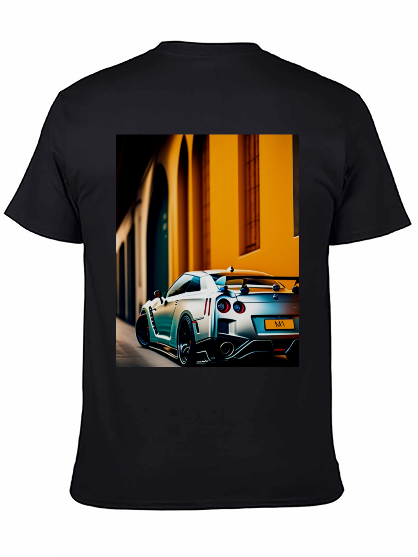 Black Sleek Black Car Enthusiast Graphic Tee view 4