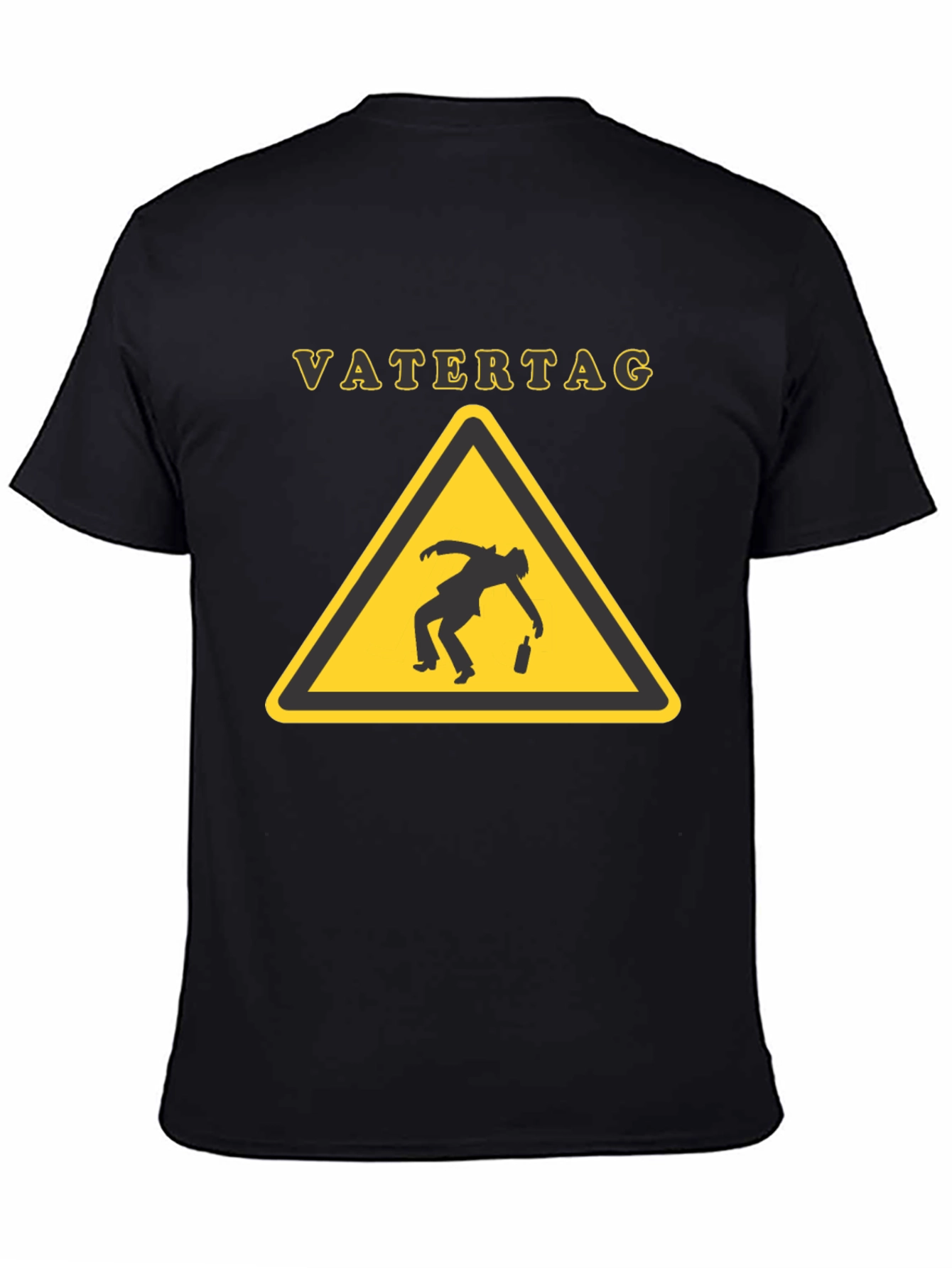 Black Vatertag Warning T-Shirt view 4