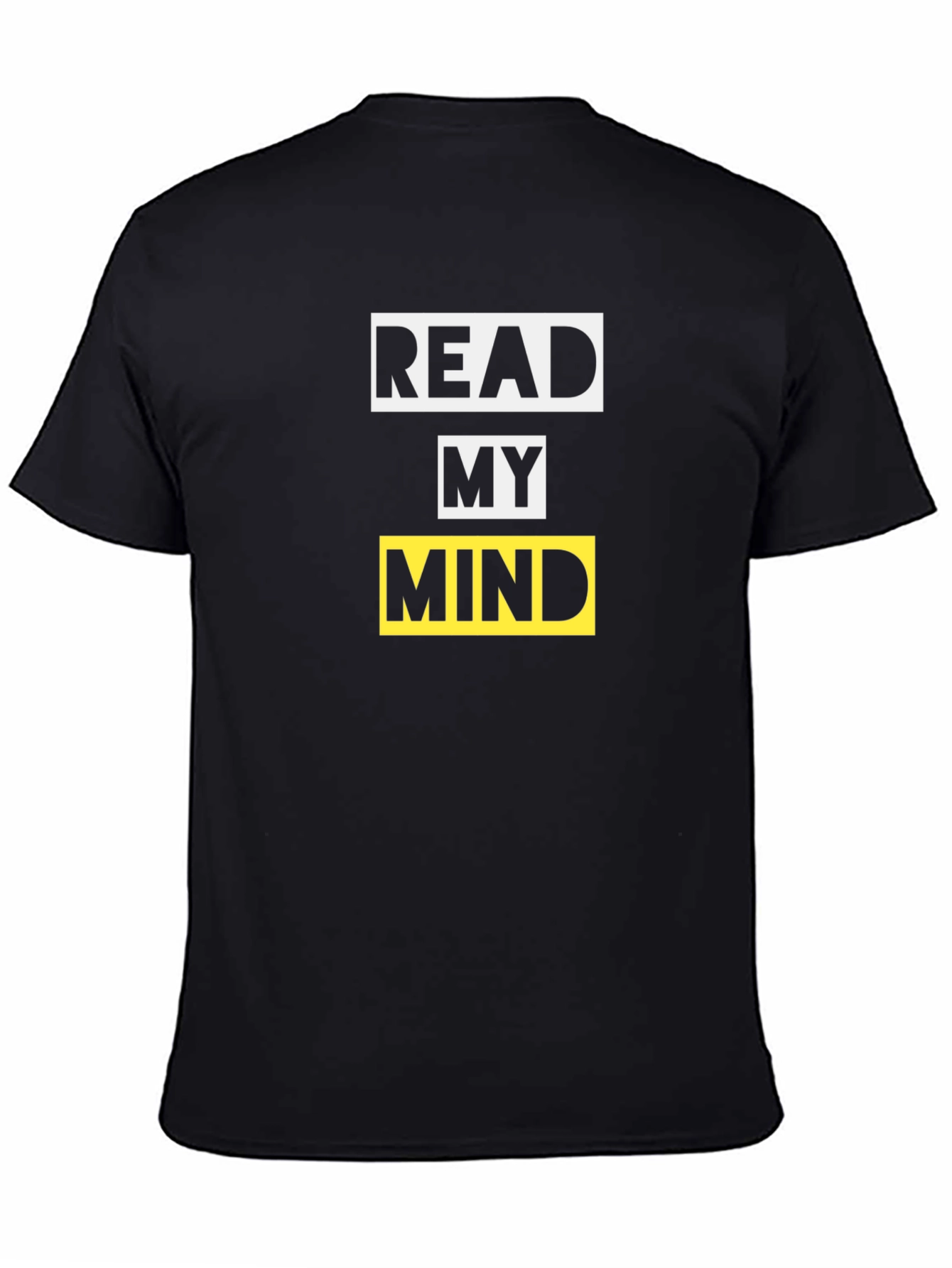 Black Read My Mind Graphic Tee - Black Cotton T-Shirt view 4