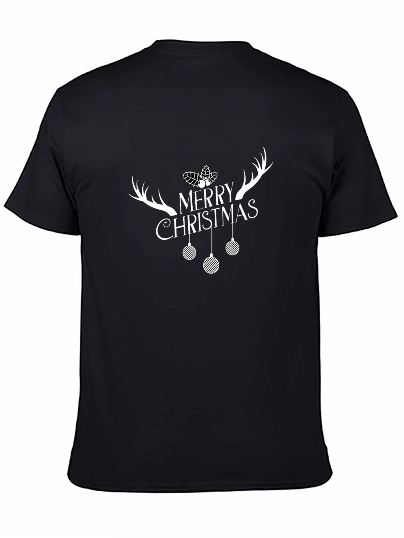 Black Festive Merry Christmas Graphic Tee view 4
