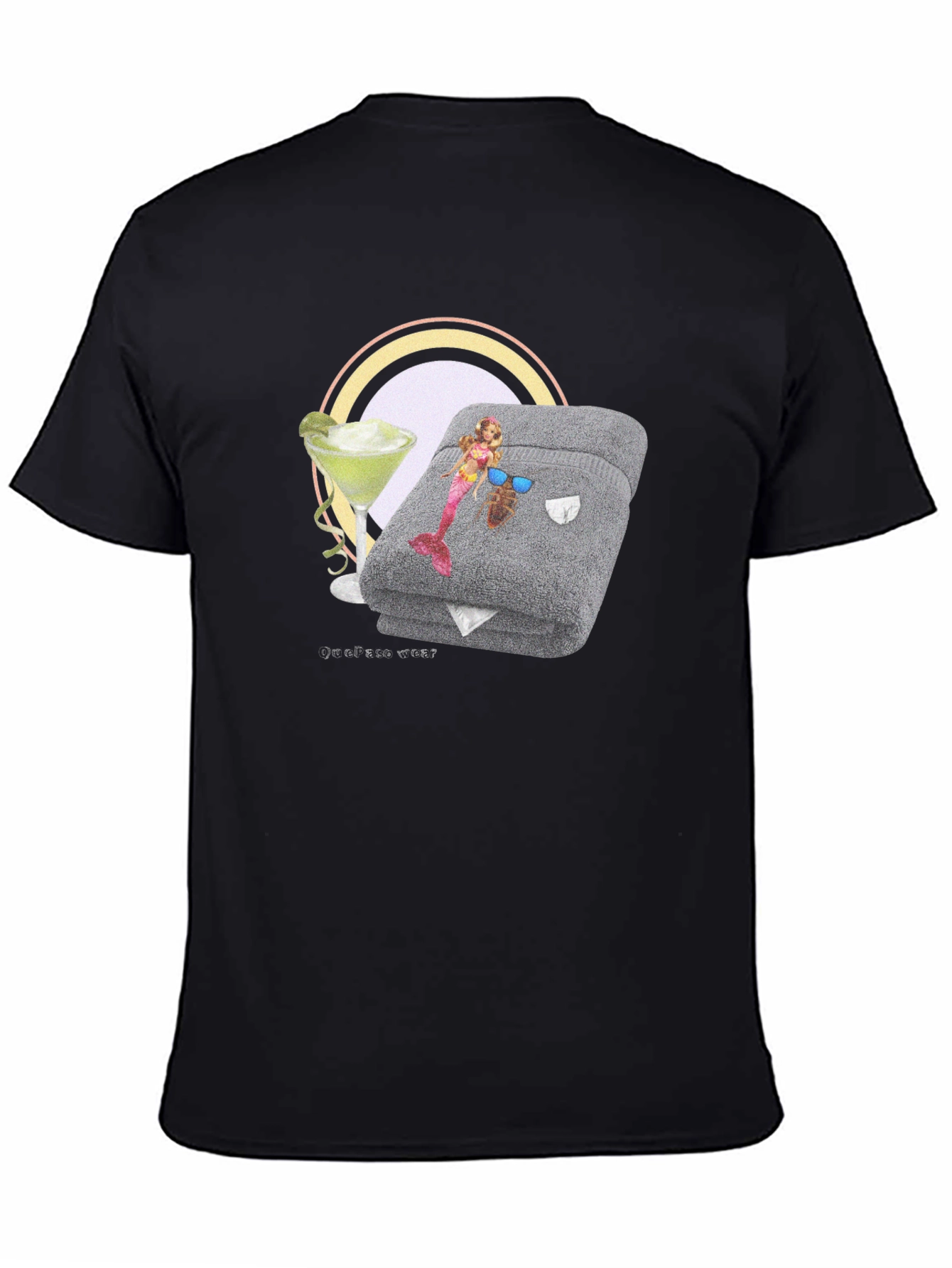 Black Humorous Beach Ready T-Shirt view 4