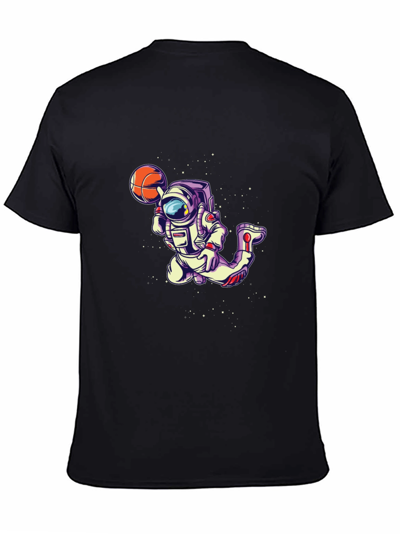 Astronaut Basketball Graphic Tee - Space Dunk Shirt - 4