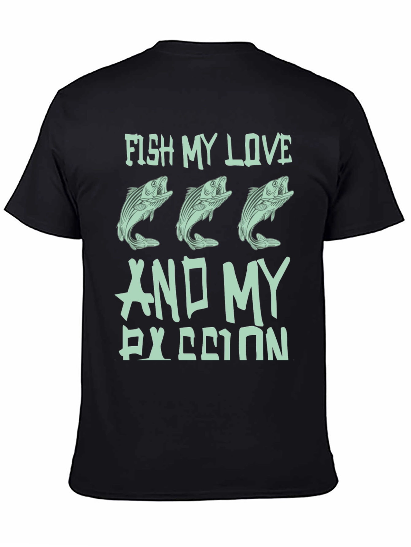 Black Fish My Love & My Passion T-Shirt view 4