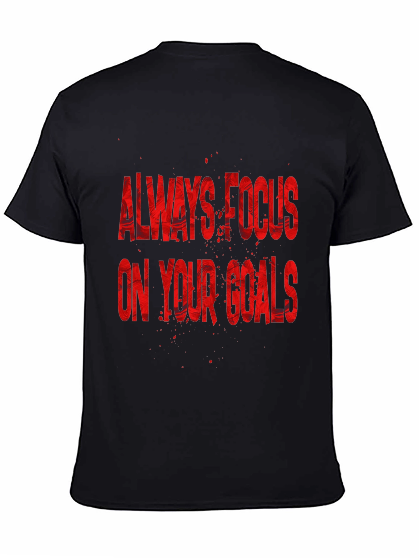 Focus On Your Goals Black Graphic T-Shirt - 4