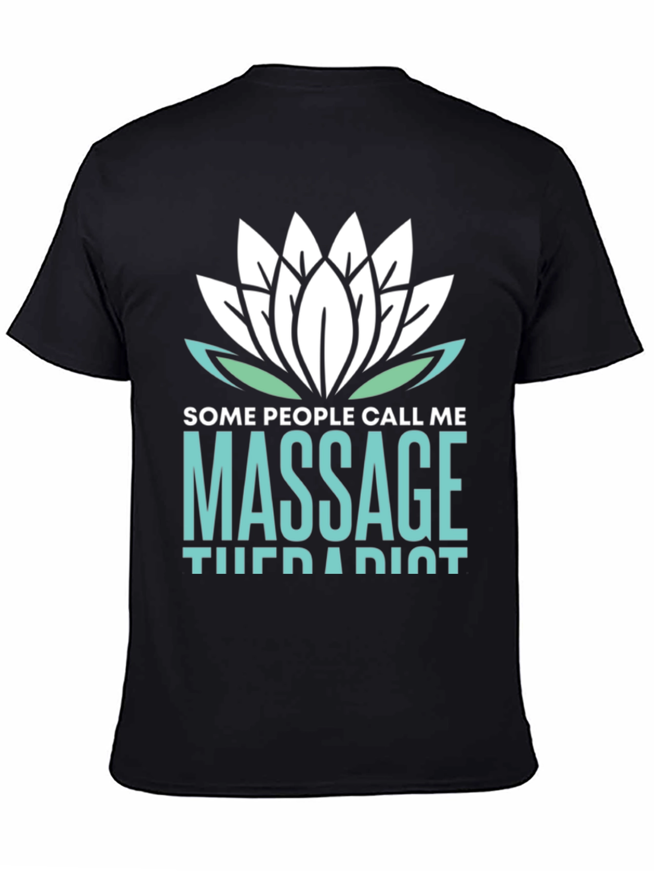 Black Massage Therapist Funny T-Shirt view 4