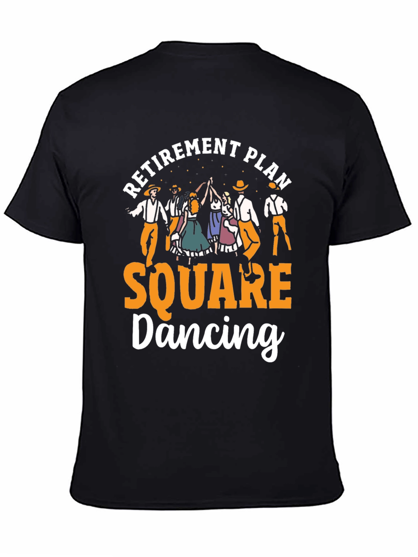 Black Retirement Plan Square Dancing T-Shirt view 4
