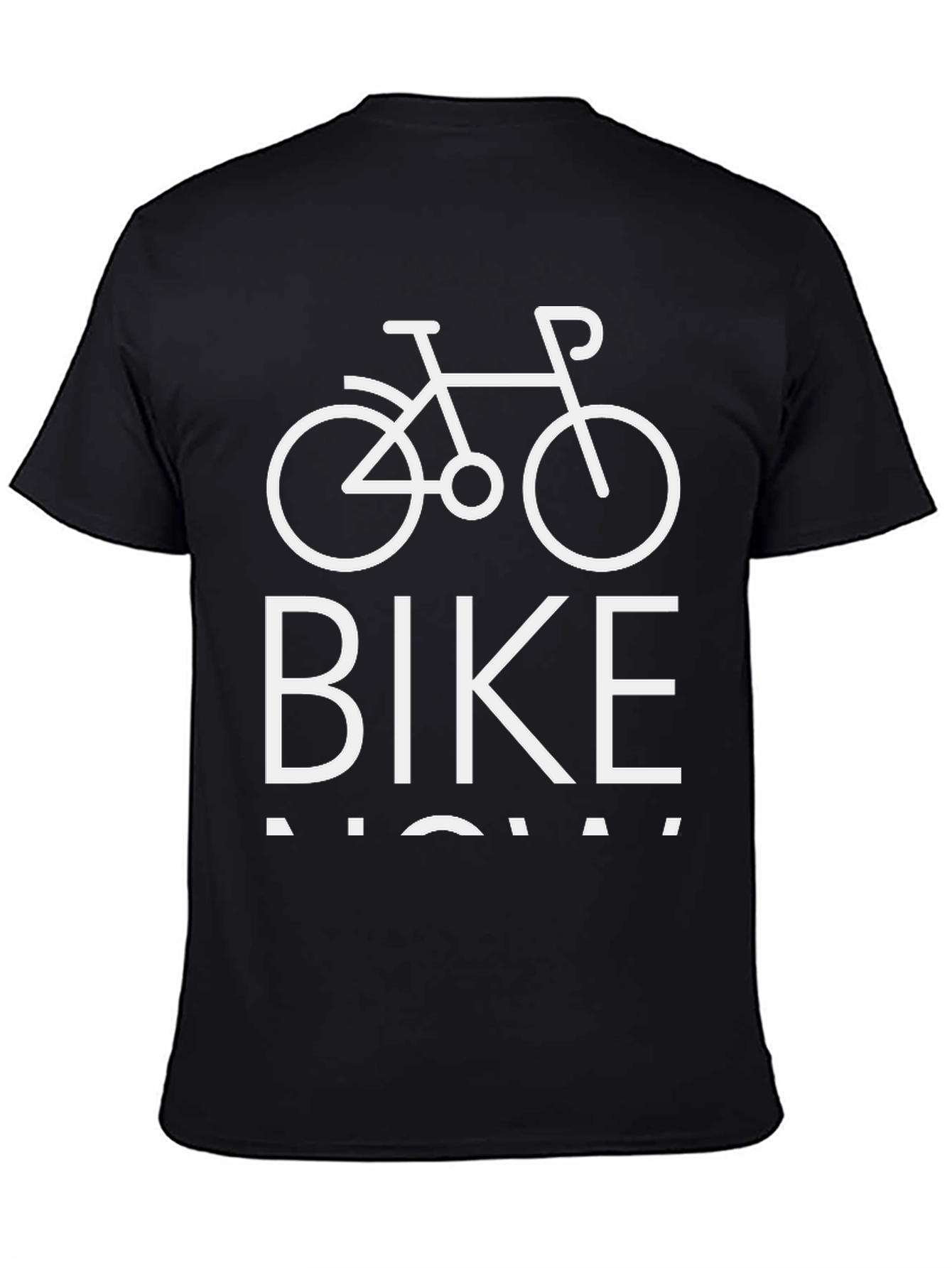 Black Bike Now T-Shirt - Black Cotton Blend view 4