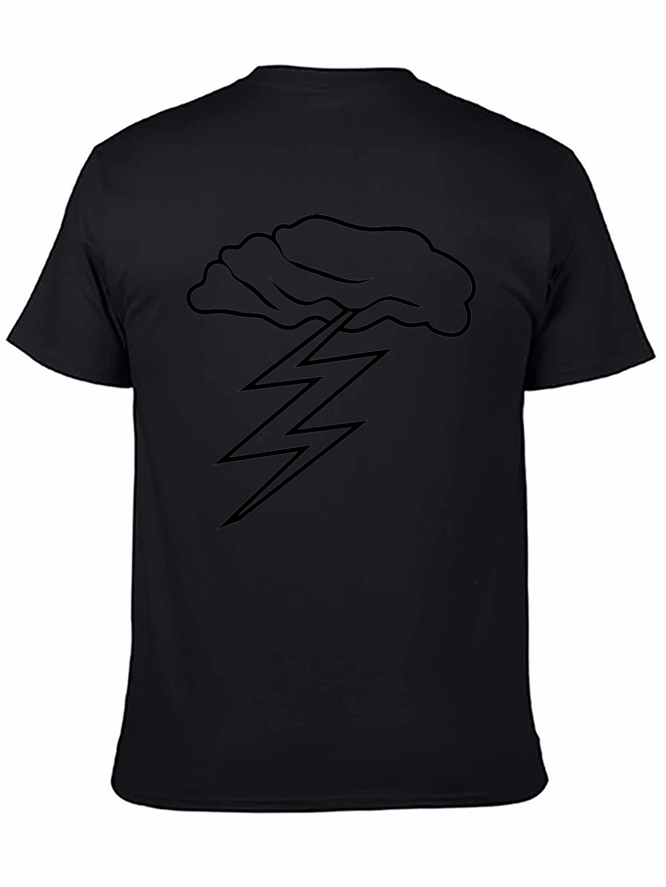 Black Stormy Weather Graphic Tee - Men's Black T-Shirt view 4