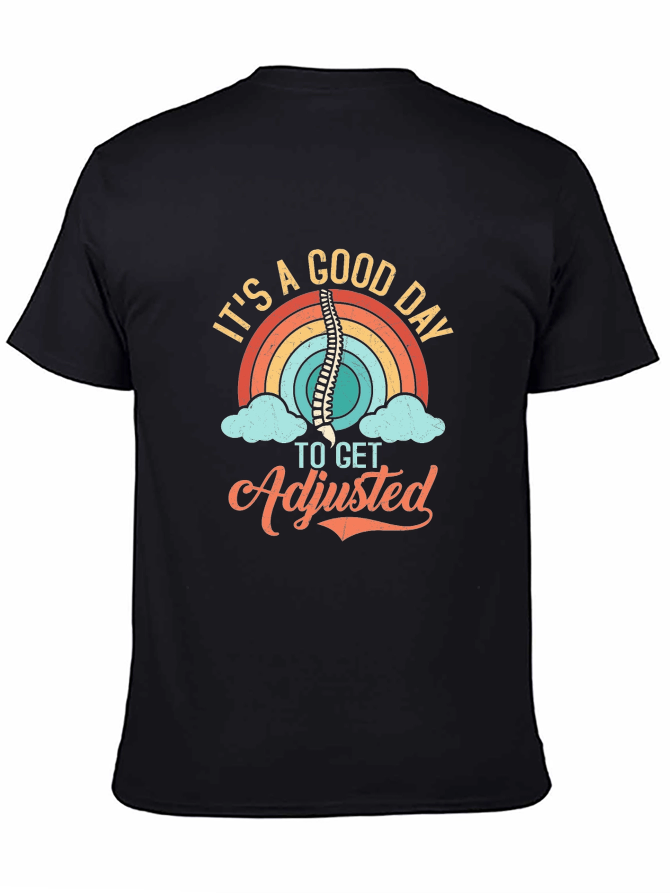 Black Chiropractor Adjustment T-Shirt - It's A Good Day view 4