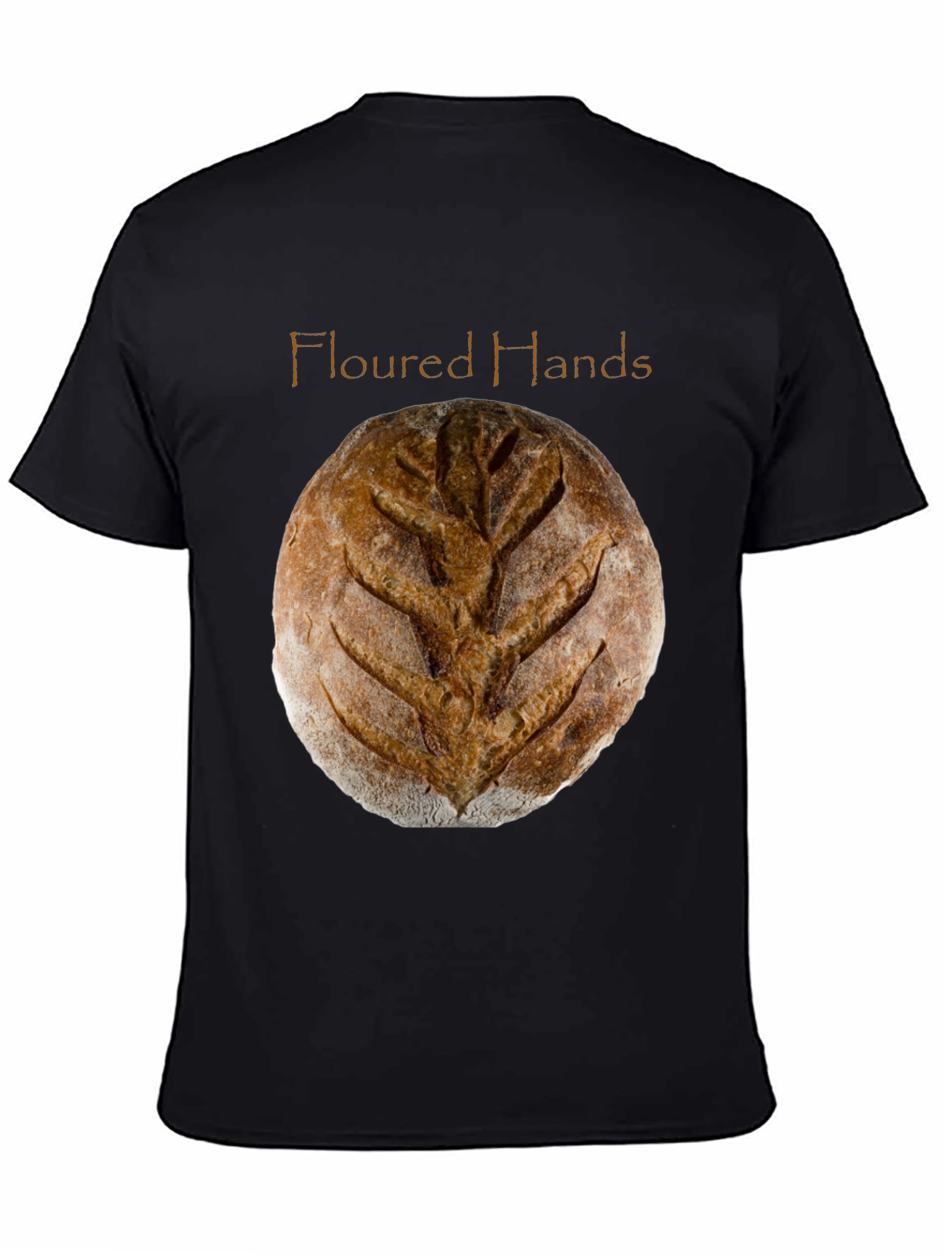 Black Floured Hands Bread T-Shirt view 4