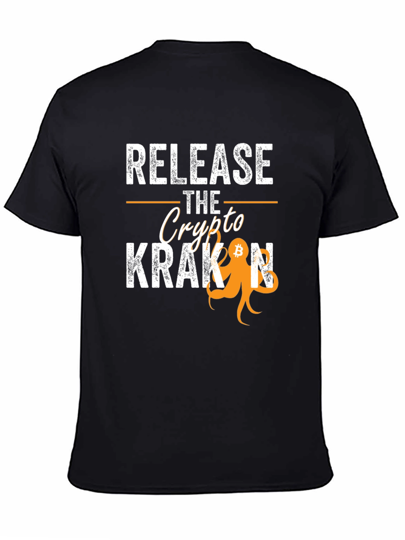Black Release The Crypto Kraken Bitcoin T-Shirt view 4