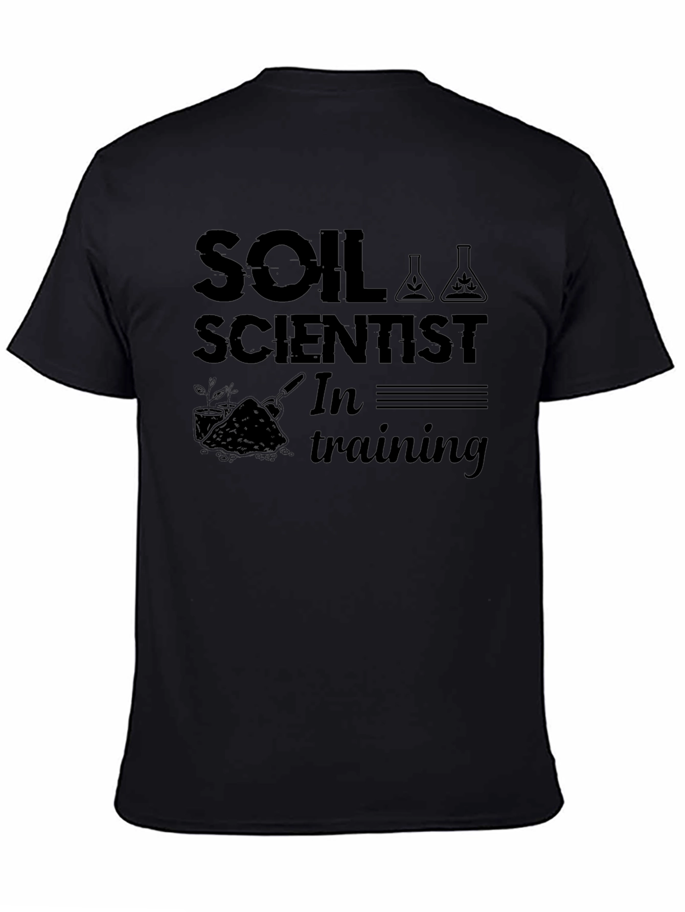 Black Soil Scientist in Training Black T-Shirt view 4
