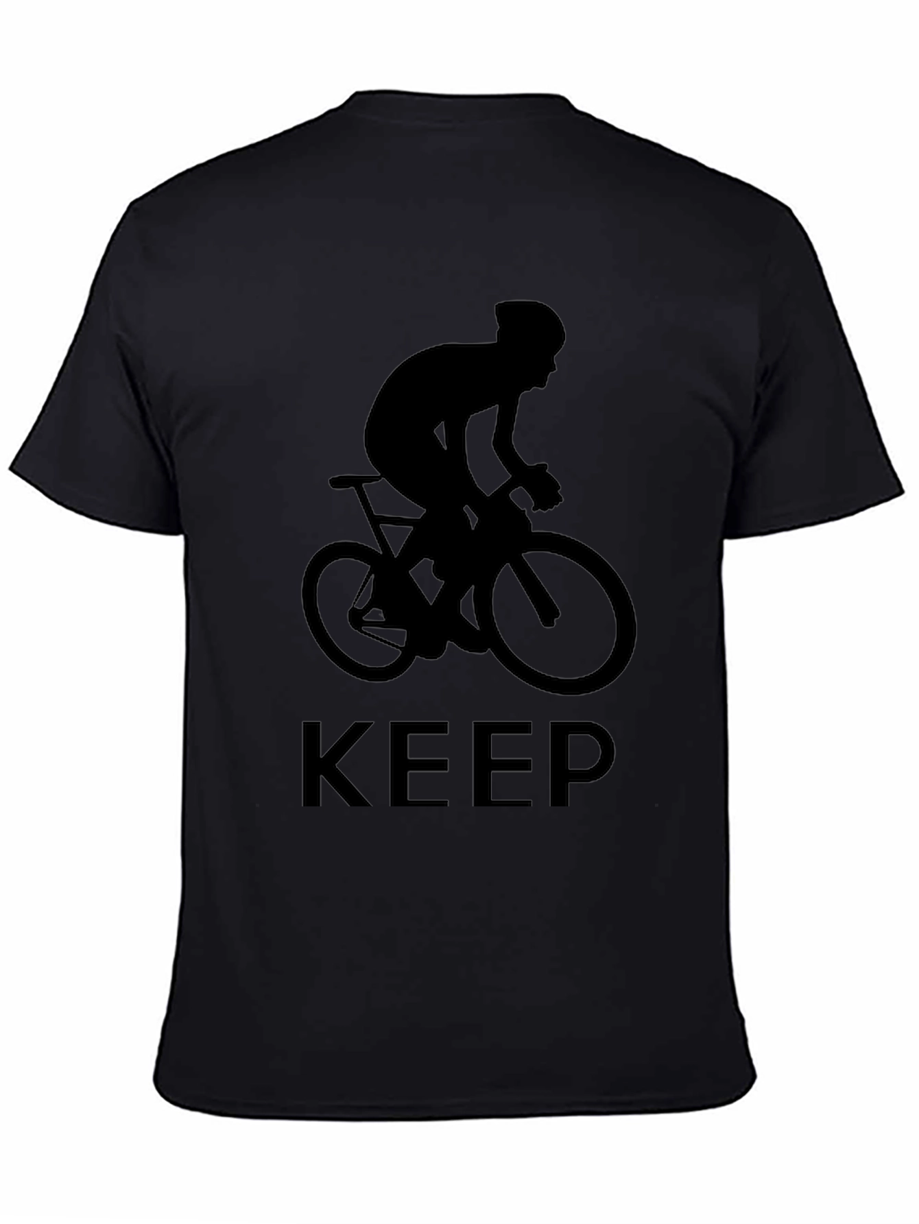 Black Keep Cycling Black T-Shirt view 4