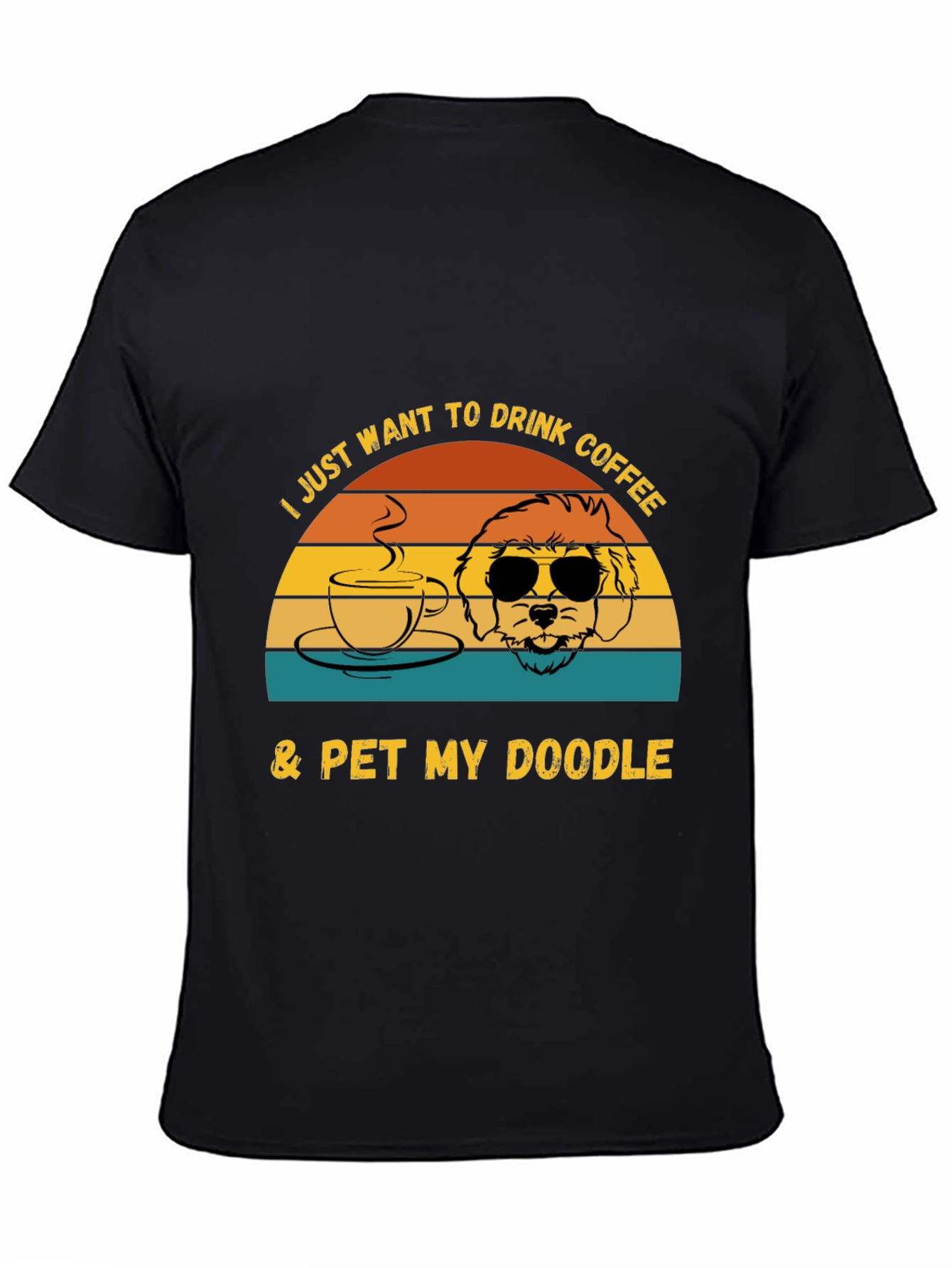 Black Coffee & Doodles T-Shirt - Perfect for Dog Lovers view 4