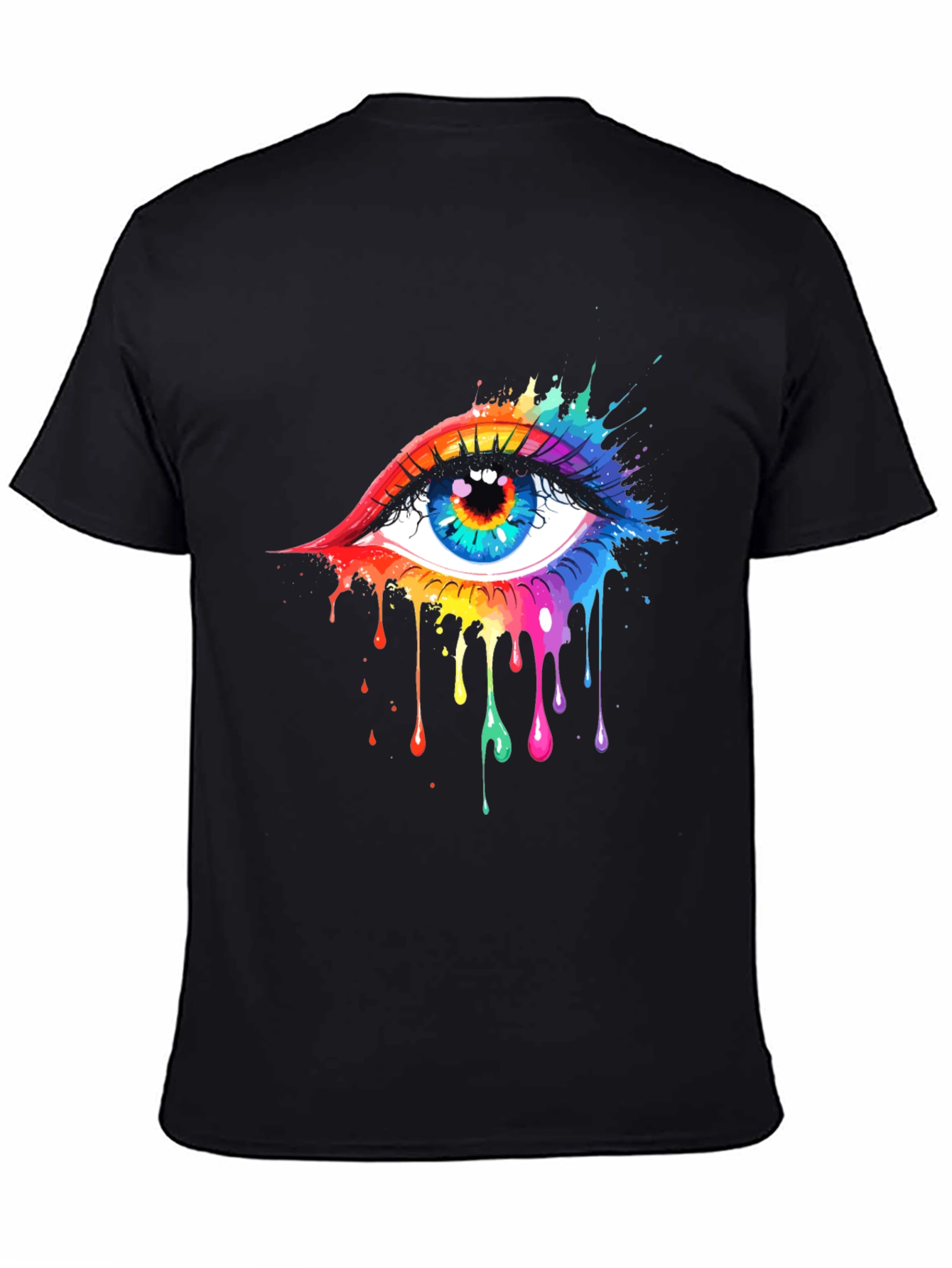Rainbow Eye Black T-Shirt - 4