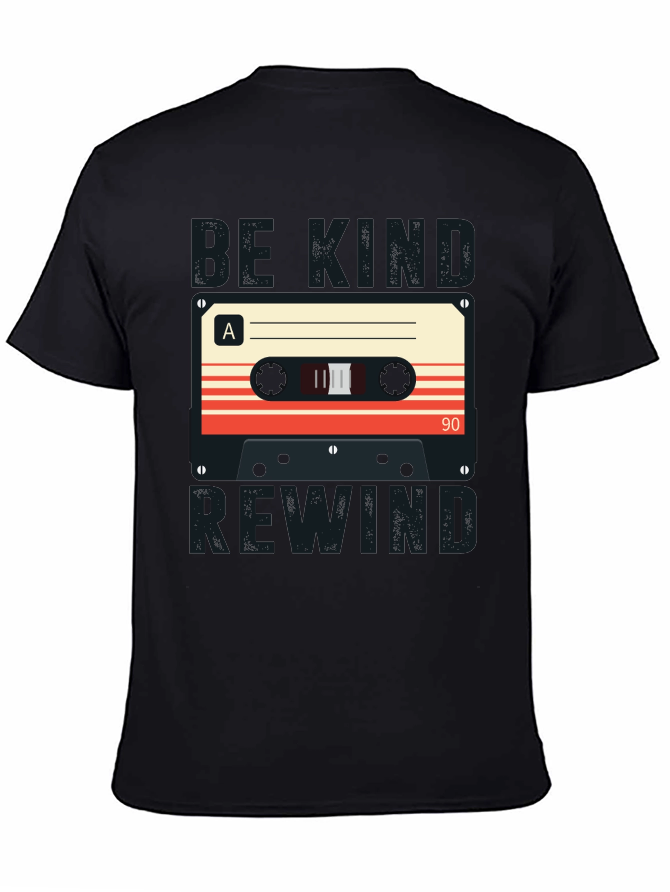 Black Be Kind Rewind Cassette Tape Graphic T-Shirt view 4