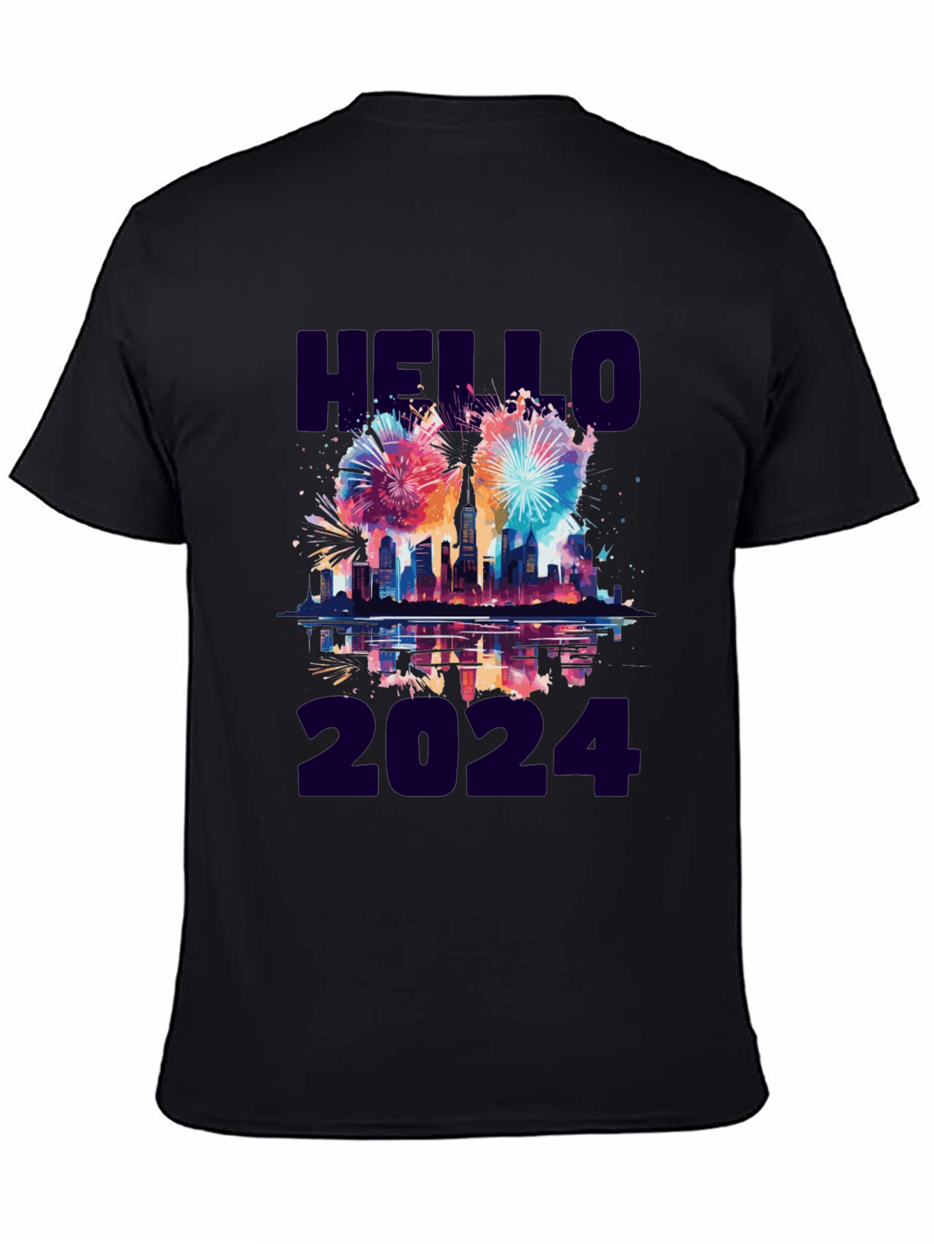 Hello 2024 Fireworks Graphic Tee - 4