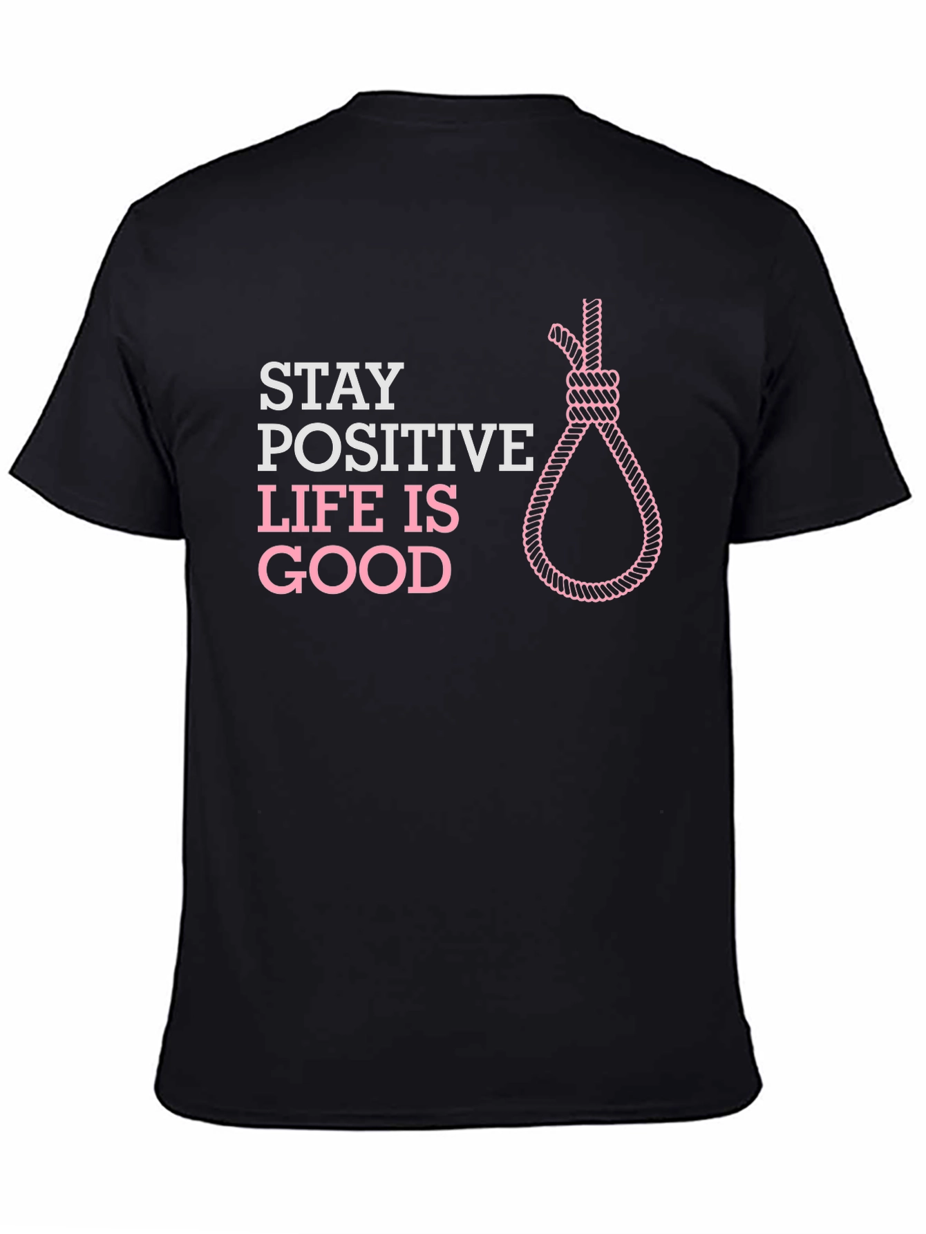 Black Stay Positive Graphic Tee - Life is Good! view 4