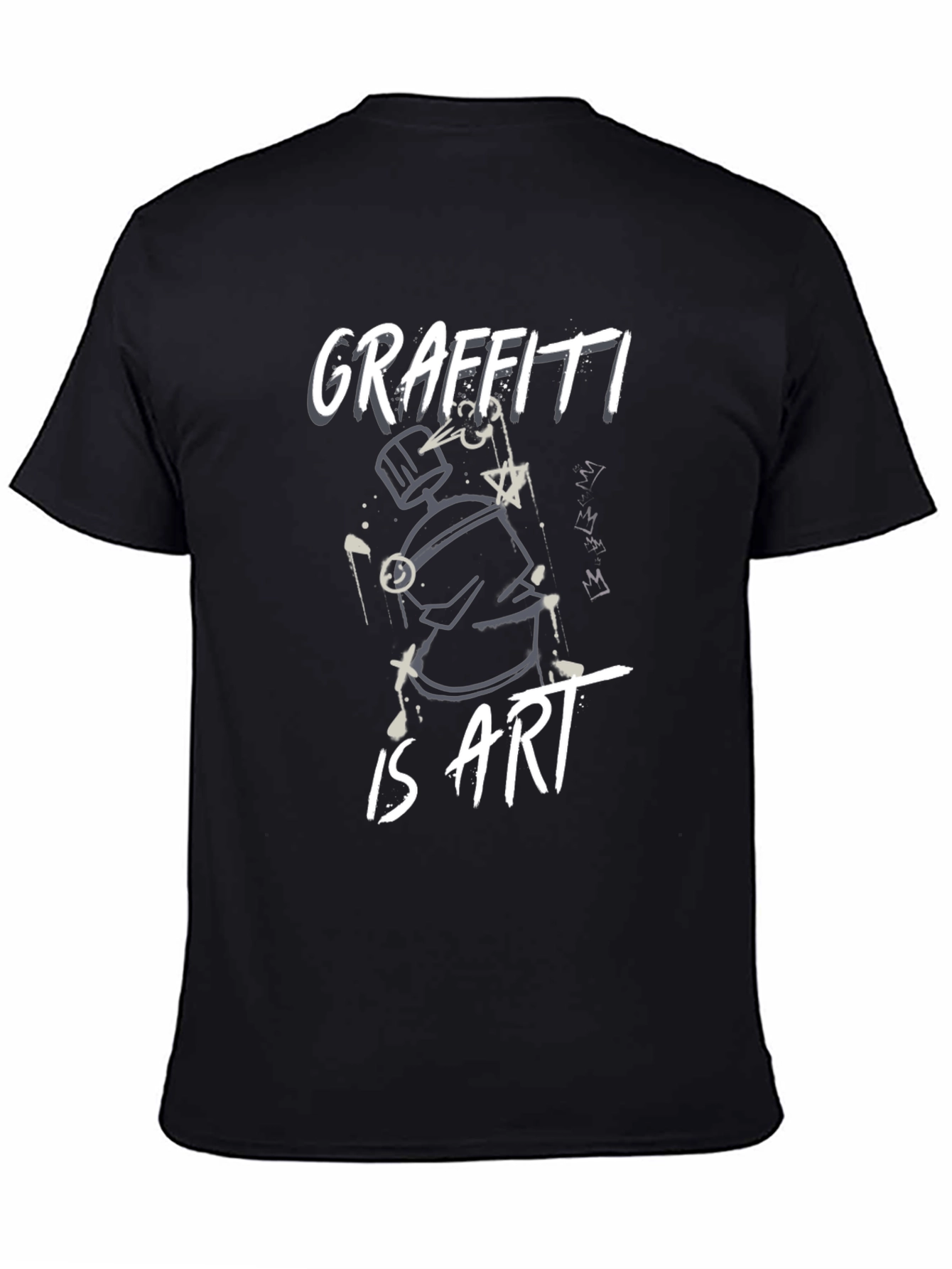 Black Graffiti Is Art Black T-Shirt view 4