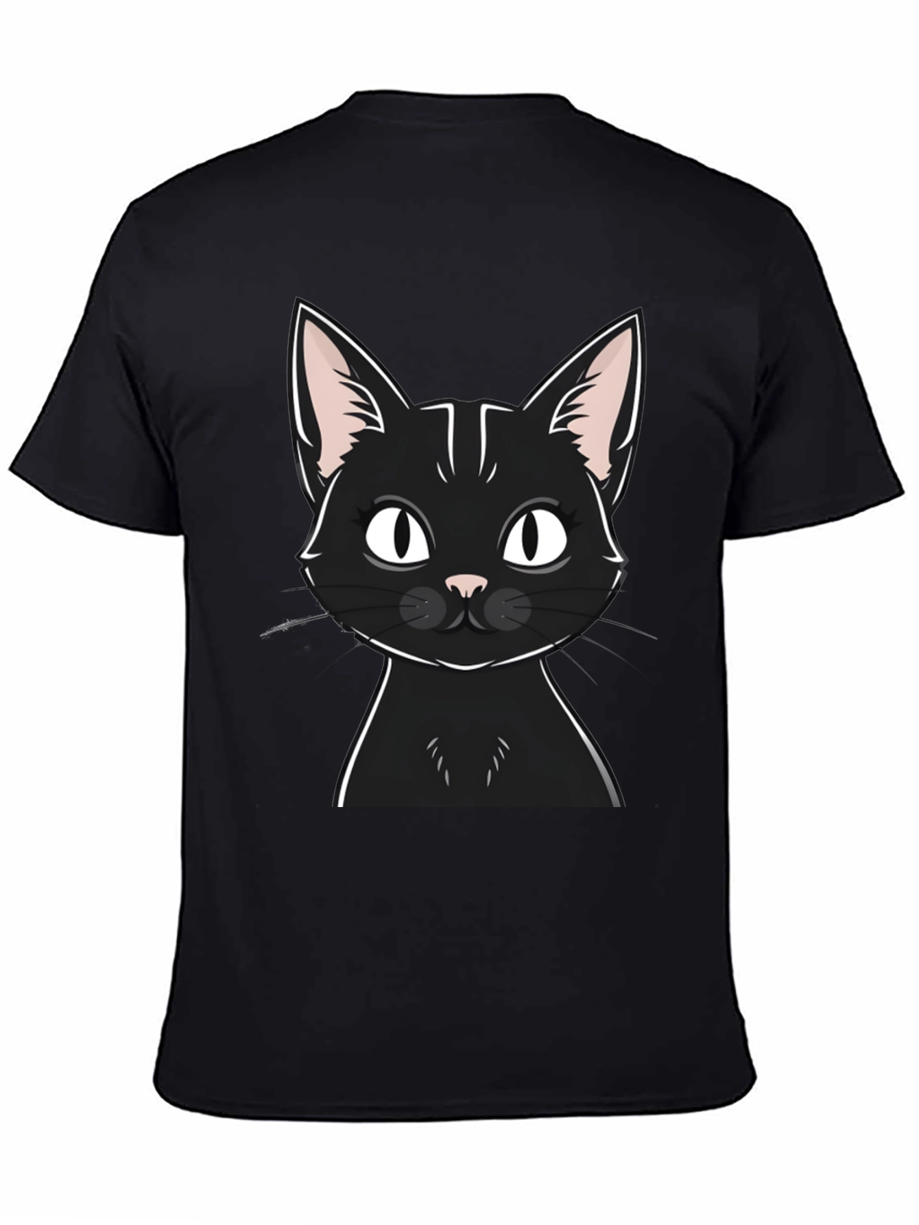 Black Black Cat Graphic T-Shirt - Unisex Casual Tee view 4
