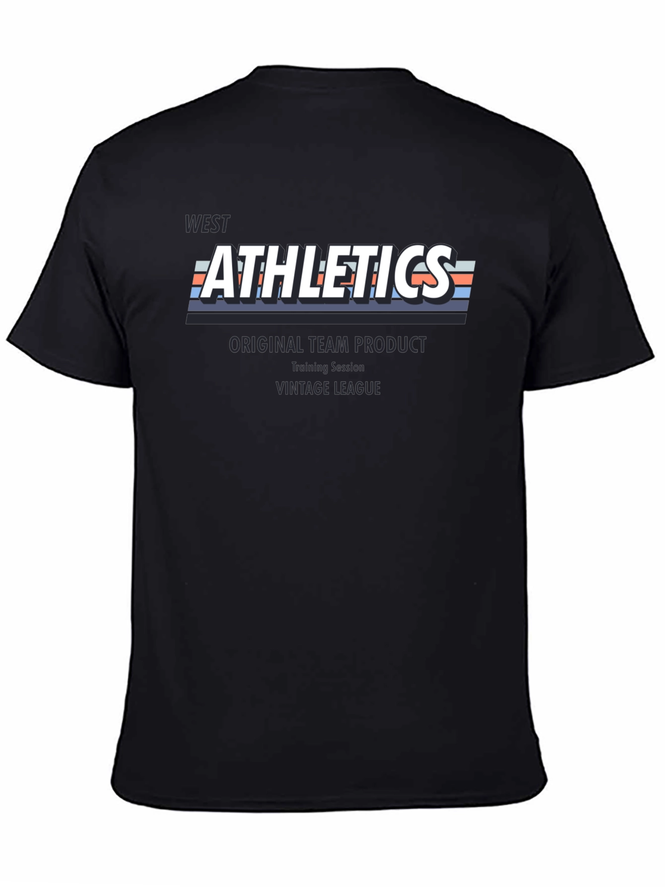 Black West Athletics Graphic Tee - Vintage League Style view 4