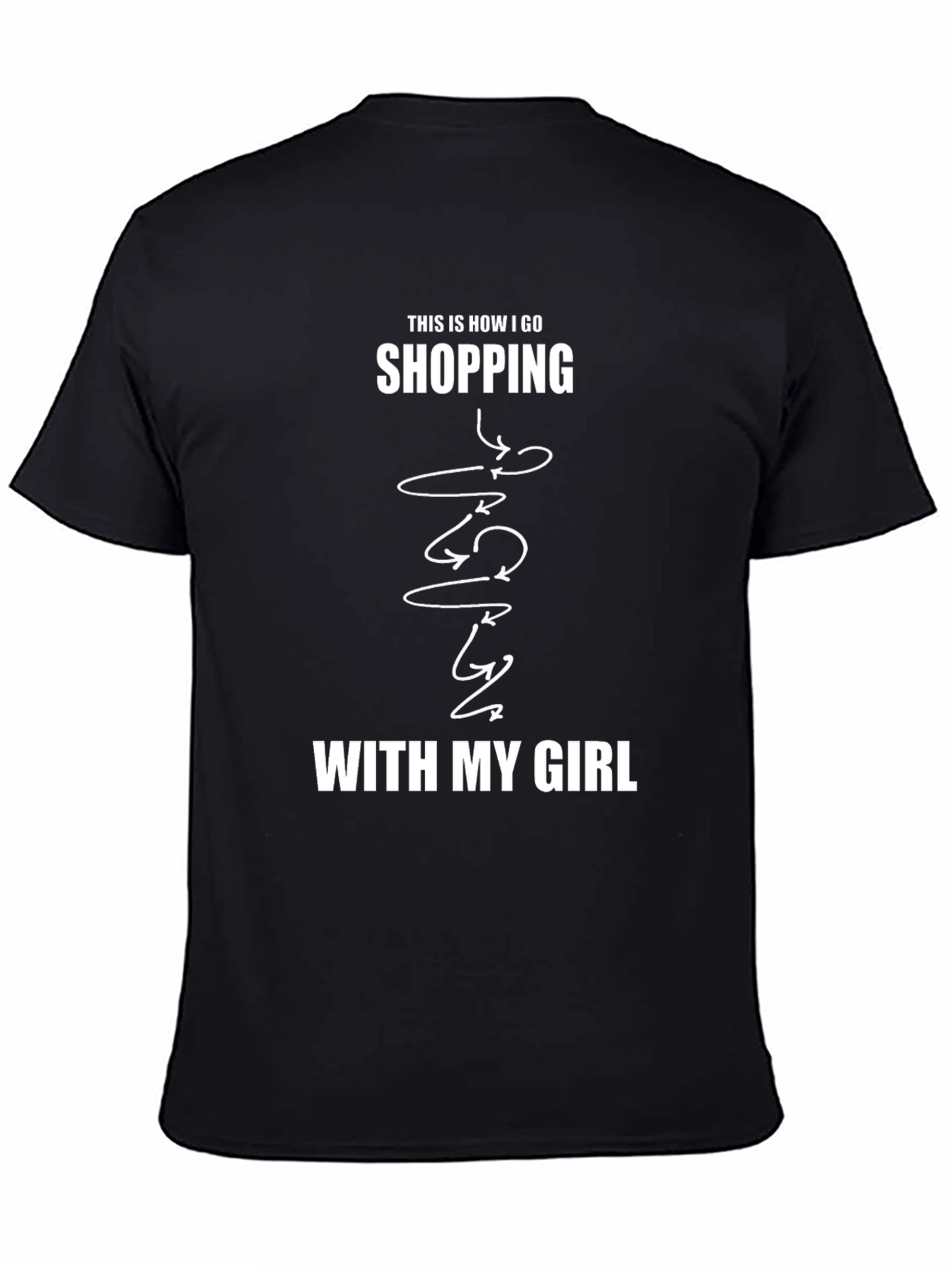 Black Shopping With My Girl Black T-Shirt view 4