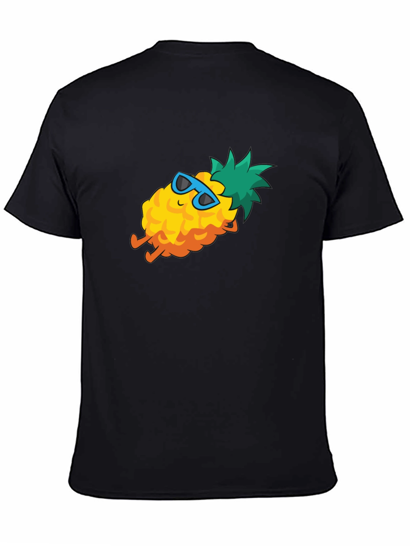 Black Cool Pineapple T-Shirt - Summer Vibes view 4