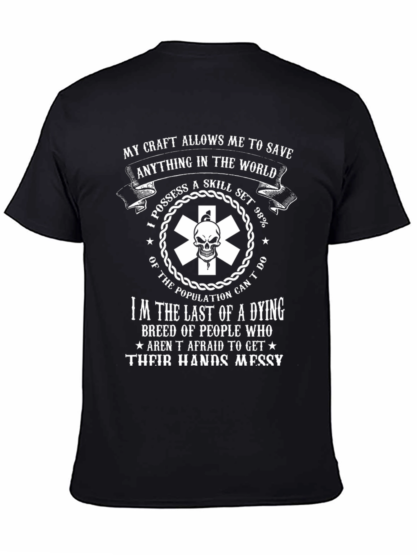 Black Paramedic Graphic T-Shirt: Last of a Dying Breed view 4