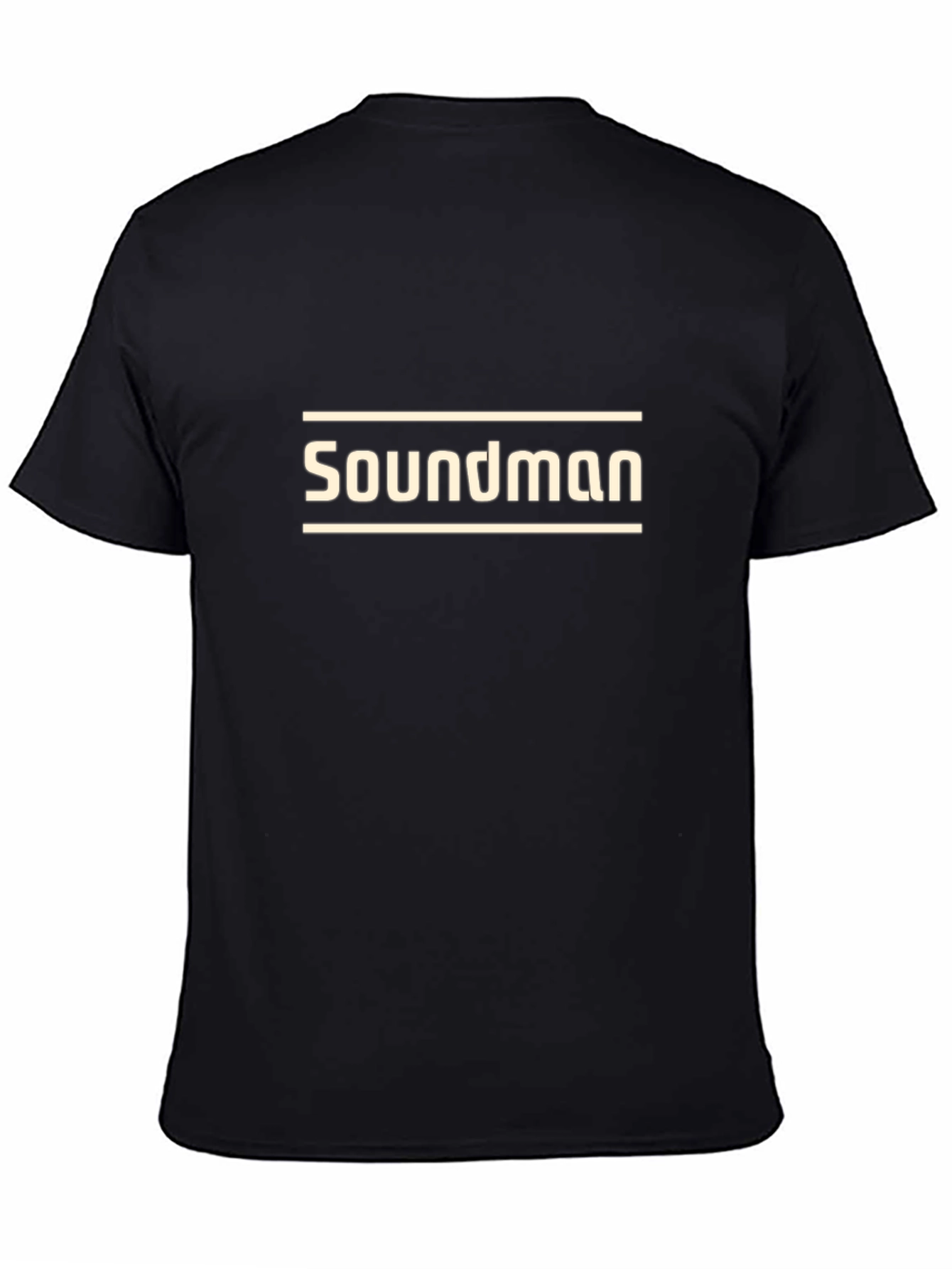 Black Soundman Graphic T-Shirt - Black Crew Neck Tee view 4