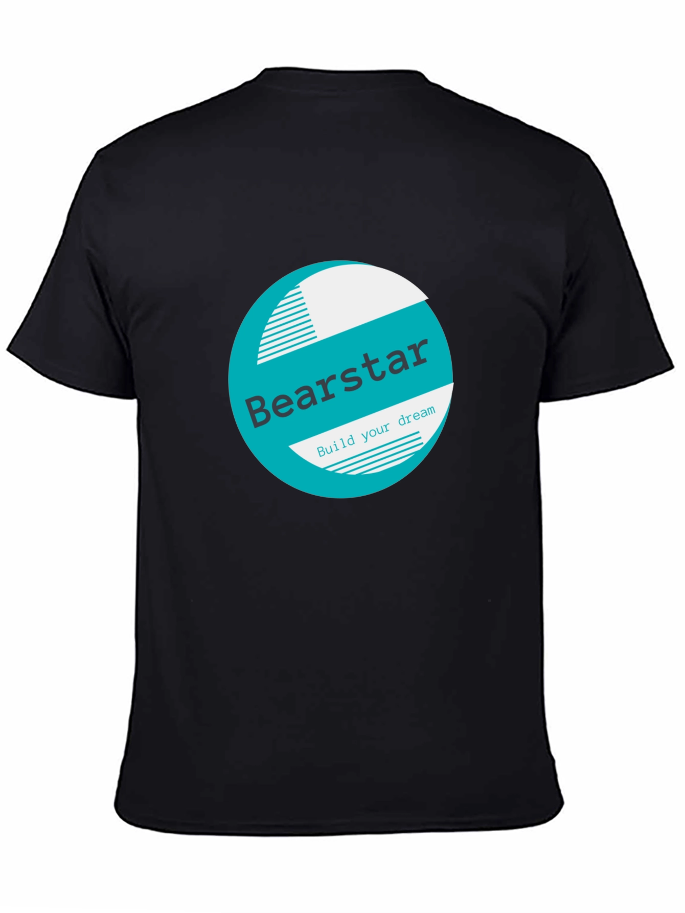 Black Bearstar Graphic Black T-Shirt view 4