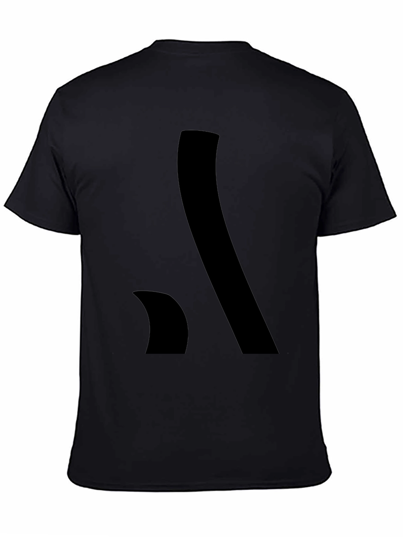 Black Stylish Black Graphic Tee - Abstract Design view 4